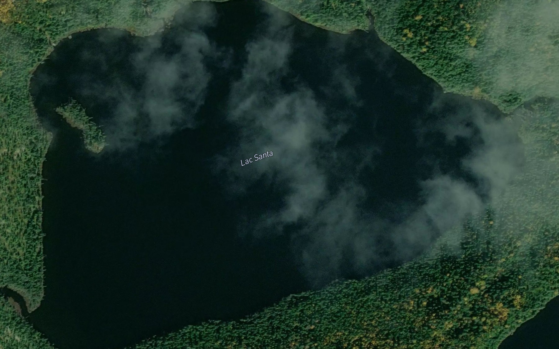 Satellite map of the Lac Santa