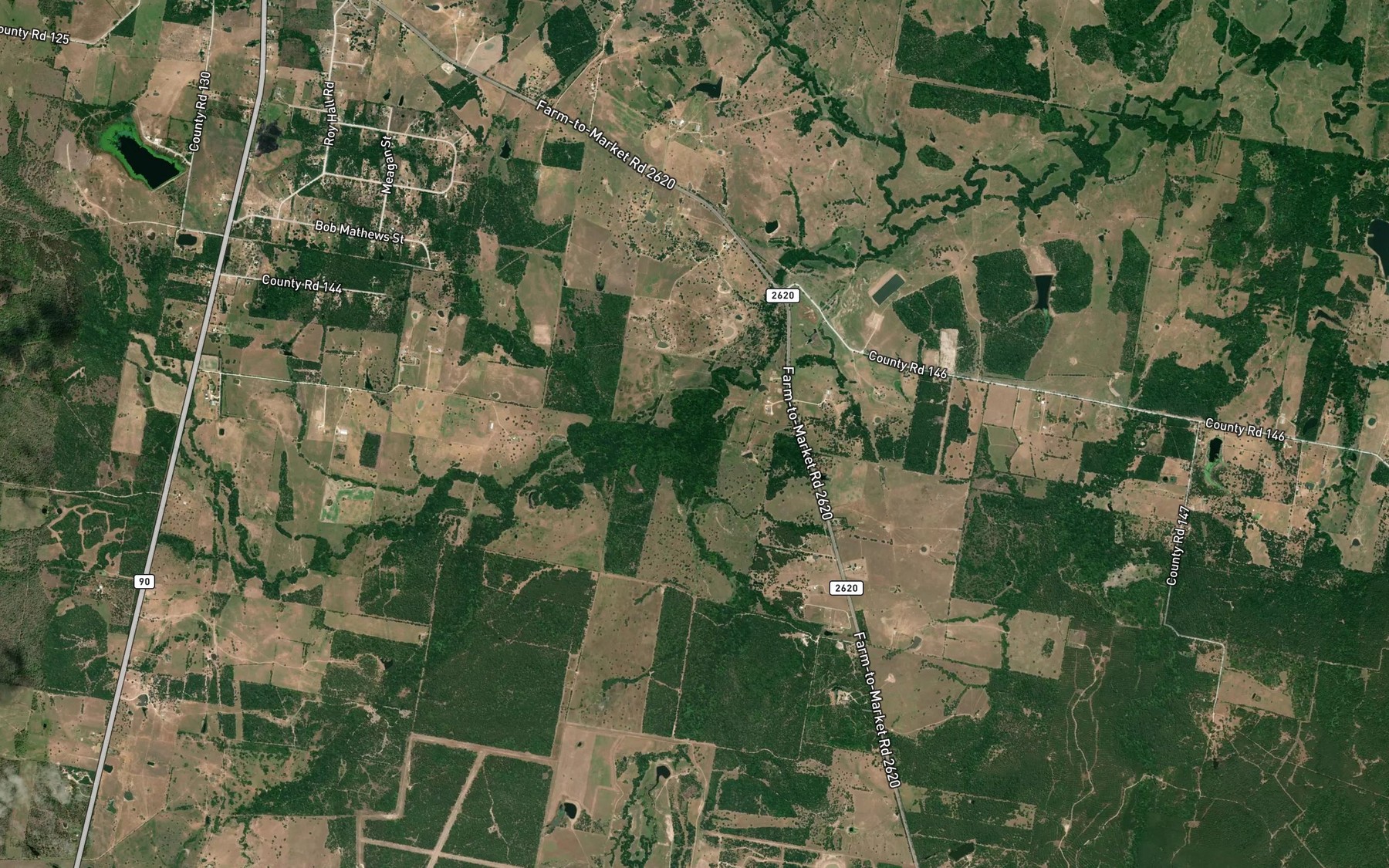 Satellite map of the Mooring Creek