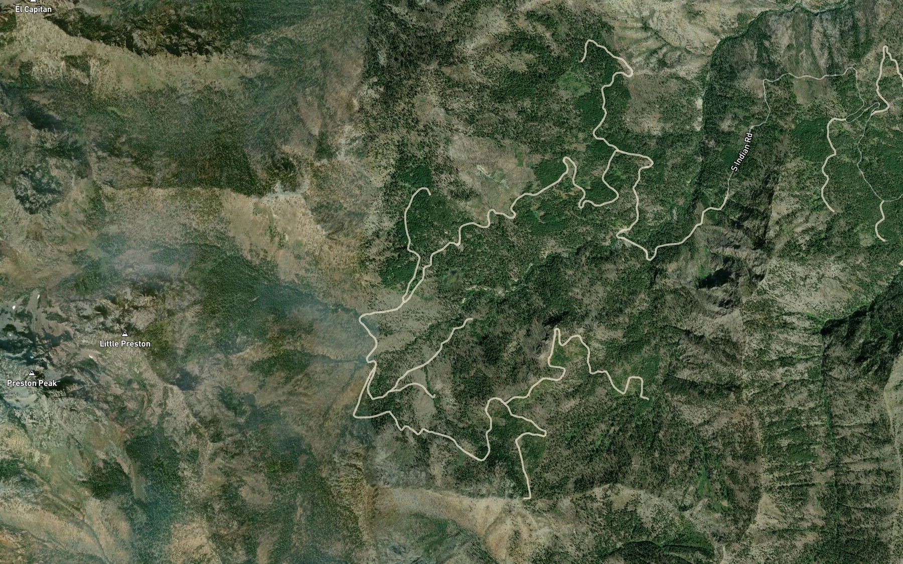 Satellite map of the Elk Lick