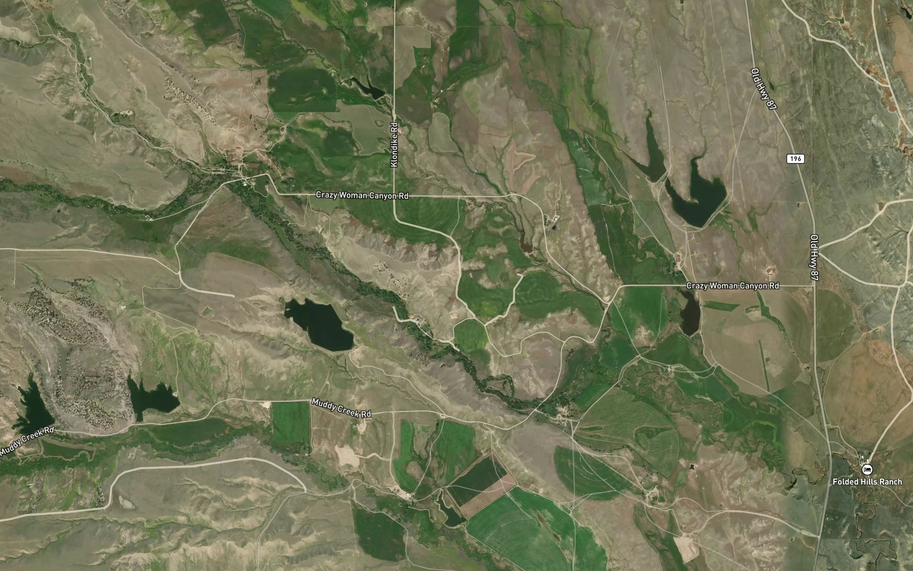 Satellite map of the Watkins Ditch