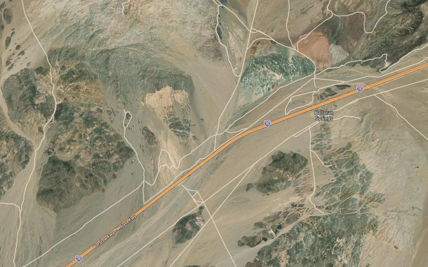 Satellite map of the Bull Spring Wash