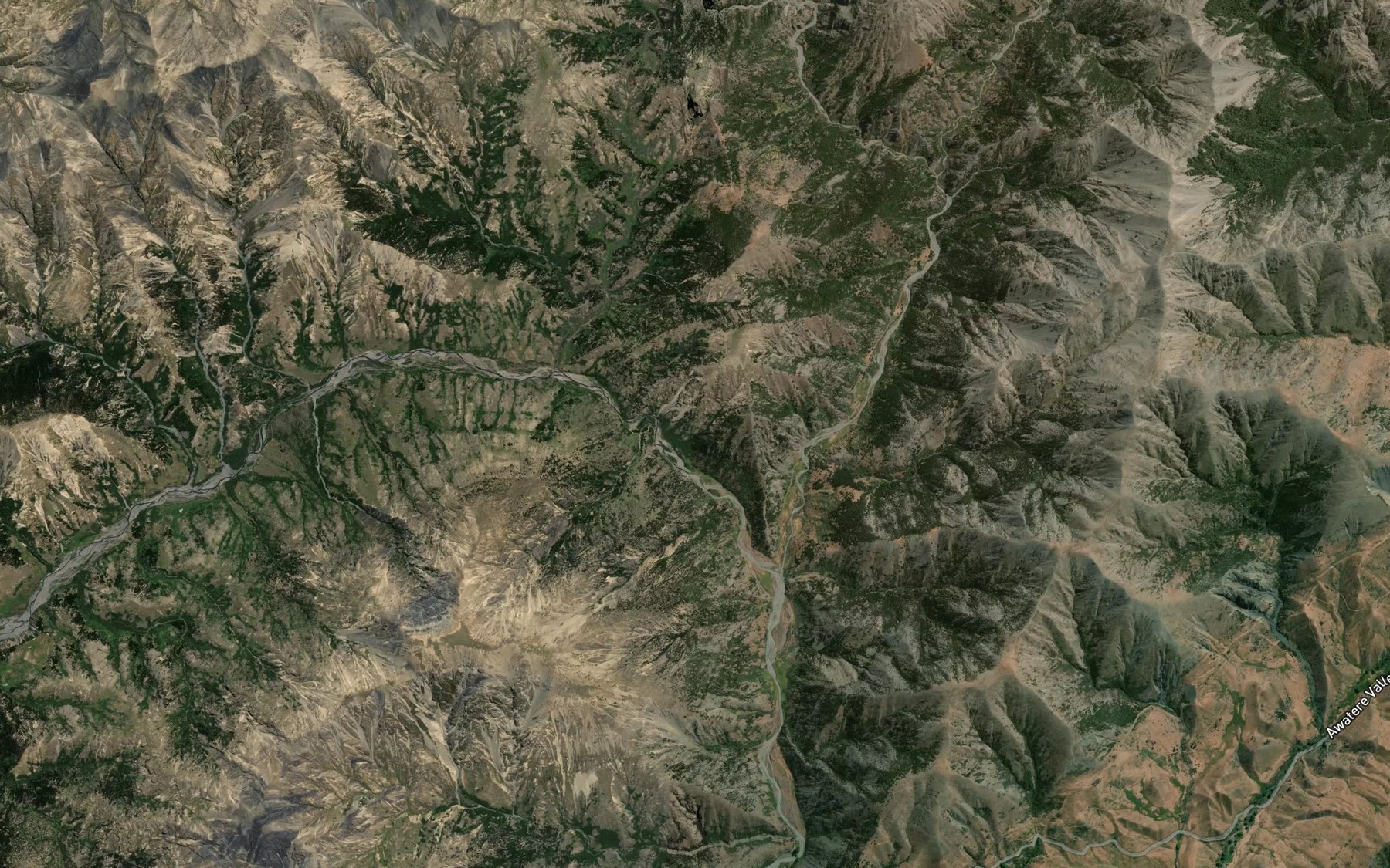 Satellite map of the Enchanted Stream