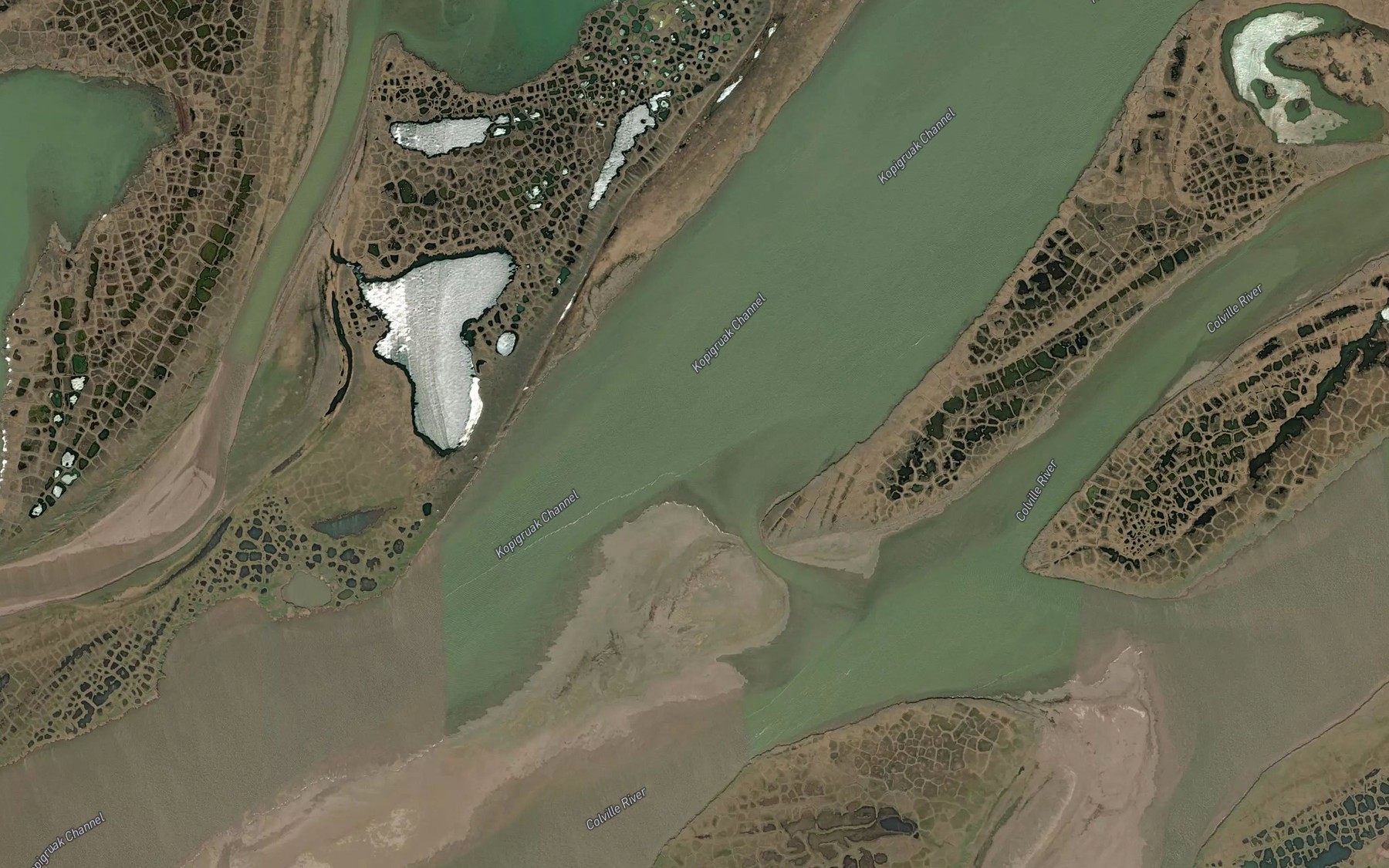 Satellite map of the Kupigruak Channel