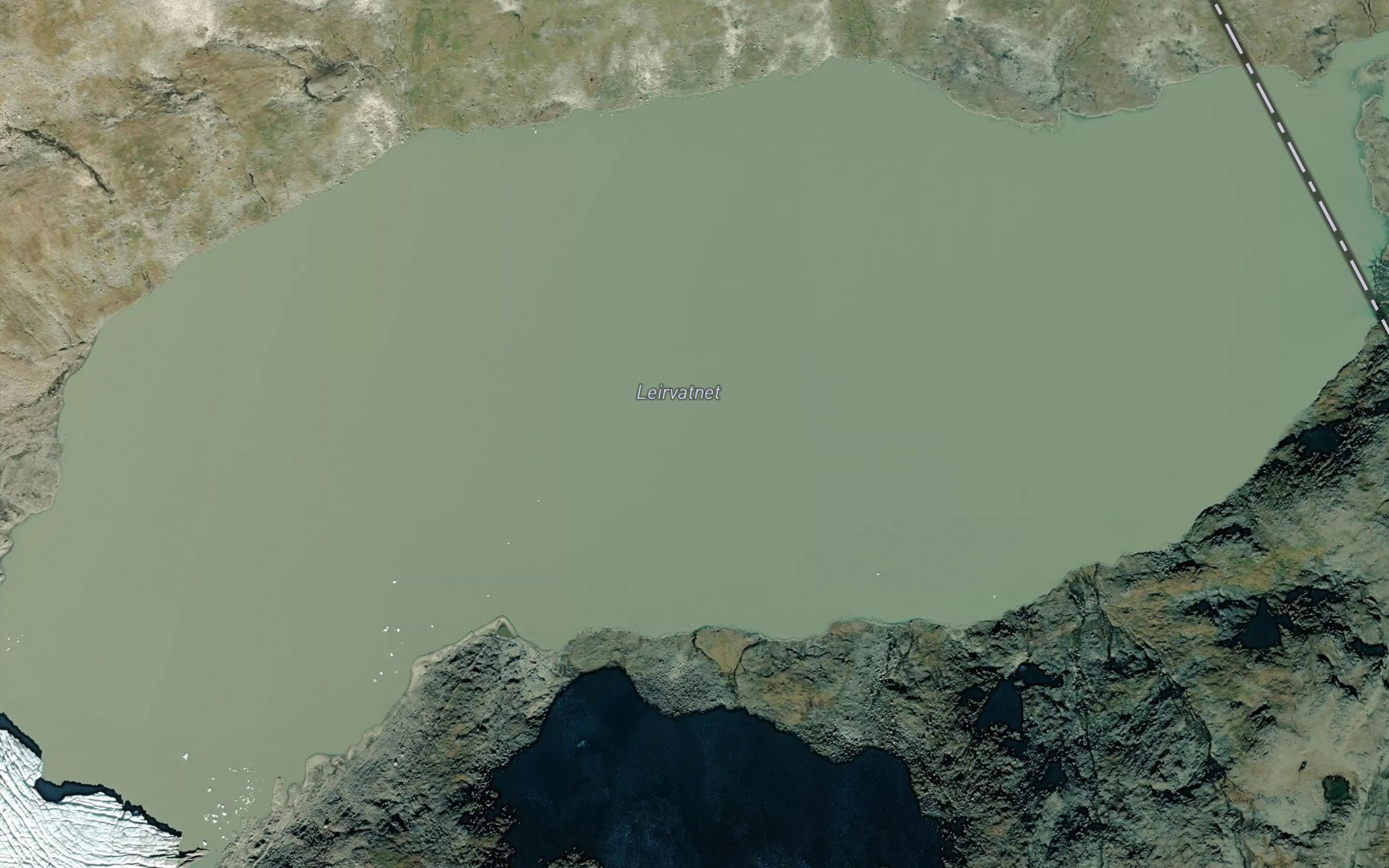 Satellite map of the Leirvatnet