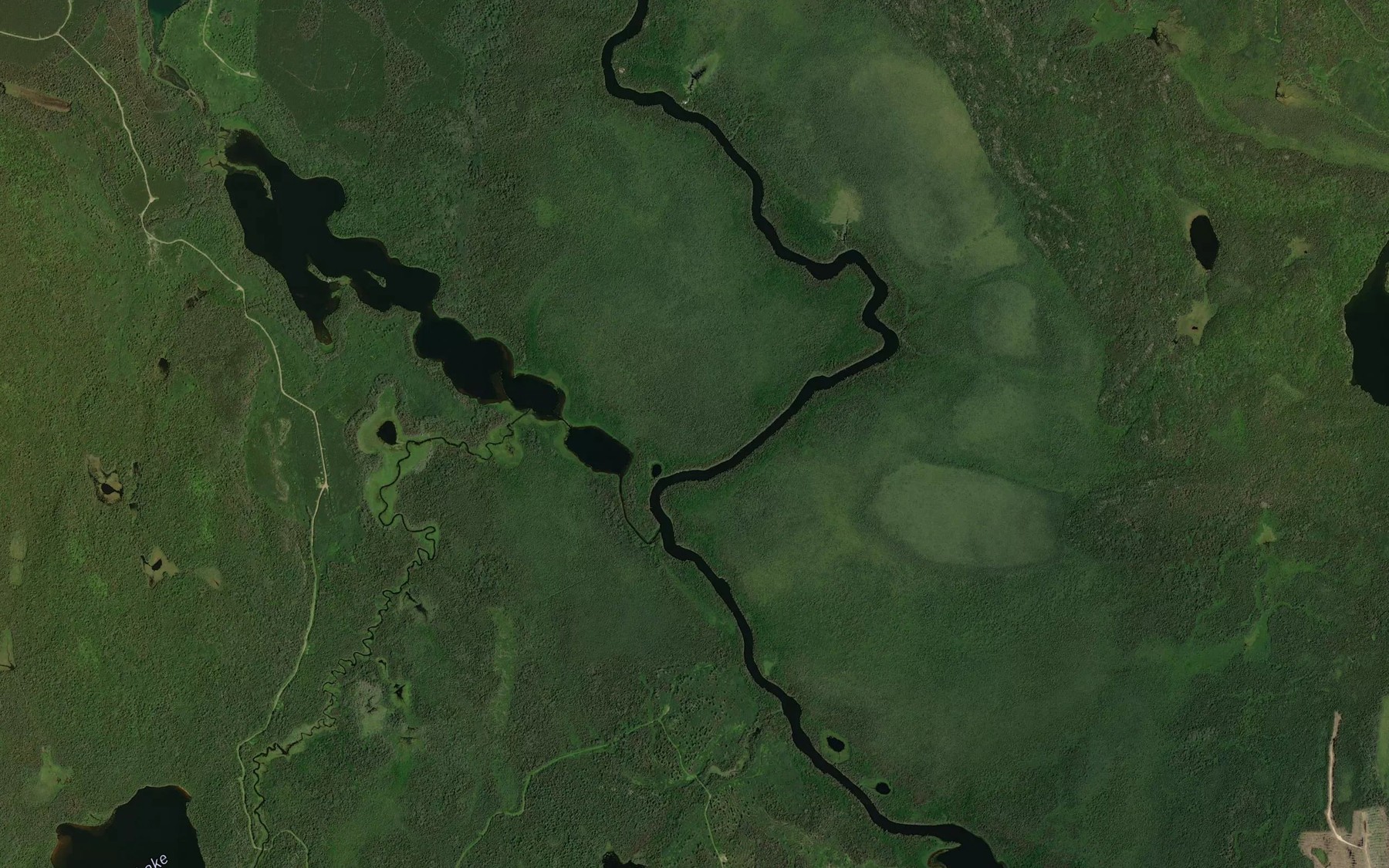 Satellite map of the Spring Creek