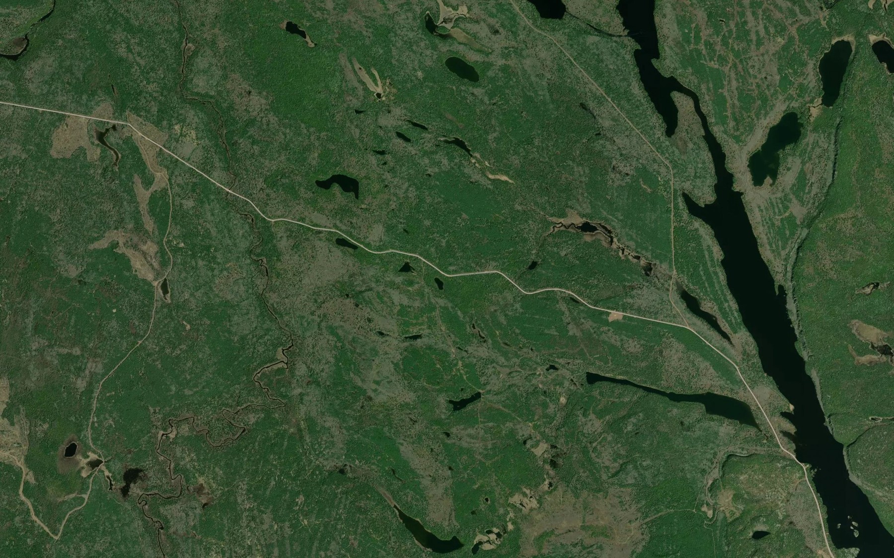 Satellite map of the Harvais Lake