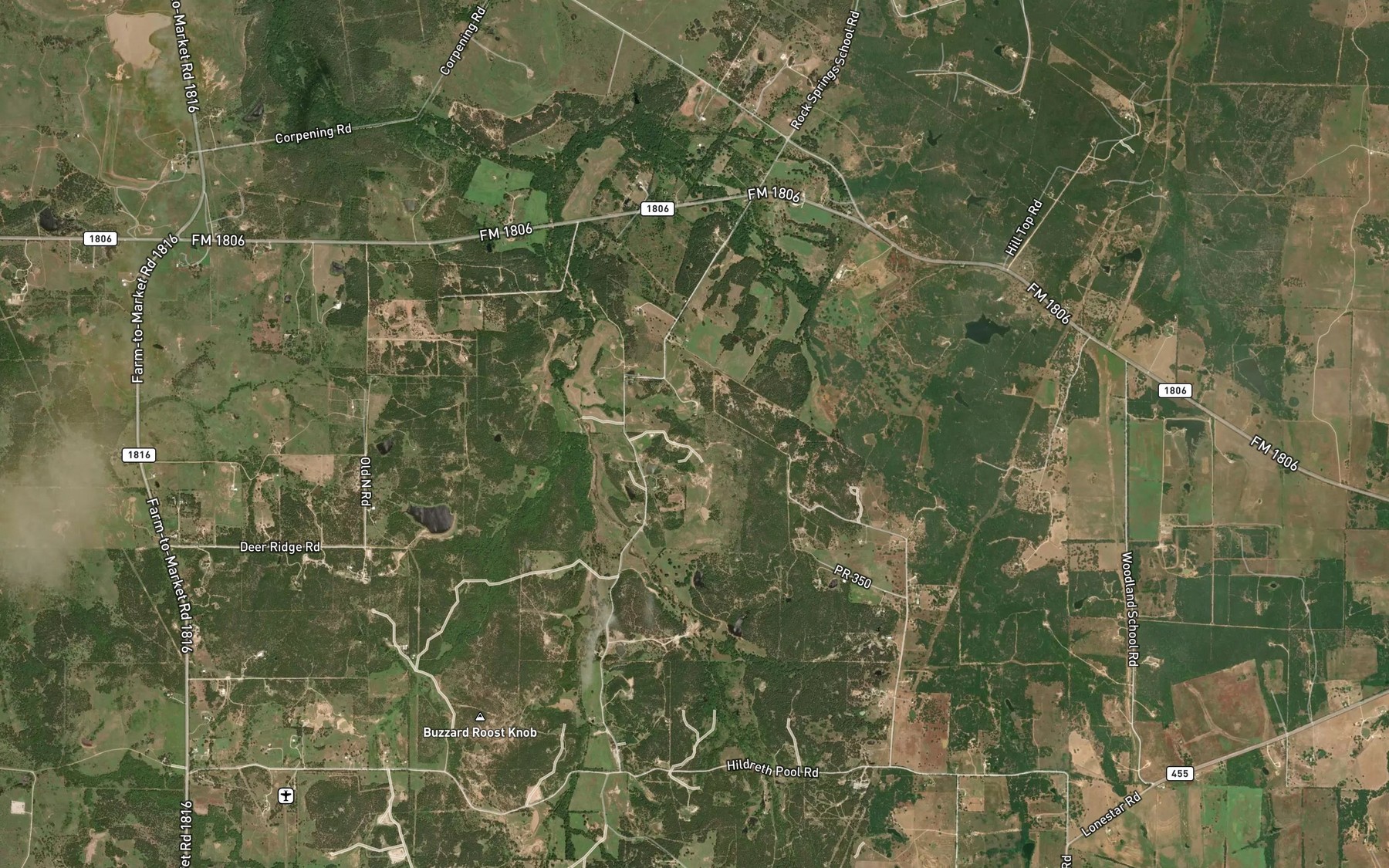 Satellite map of the Rock Spring