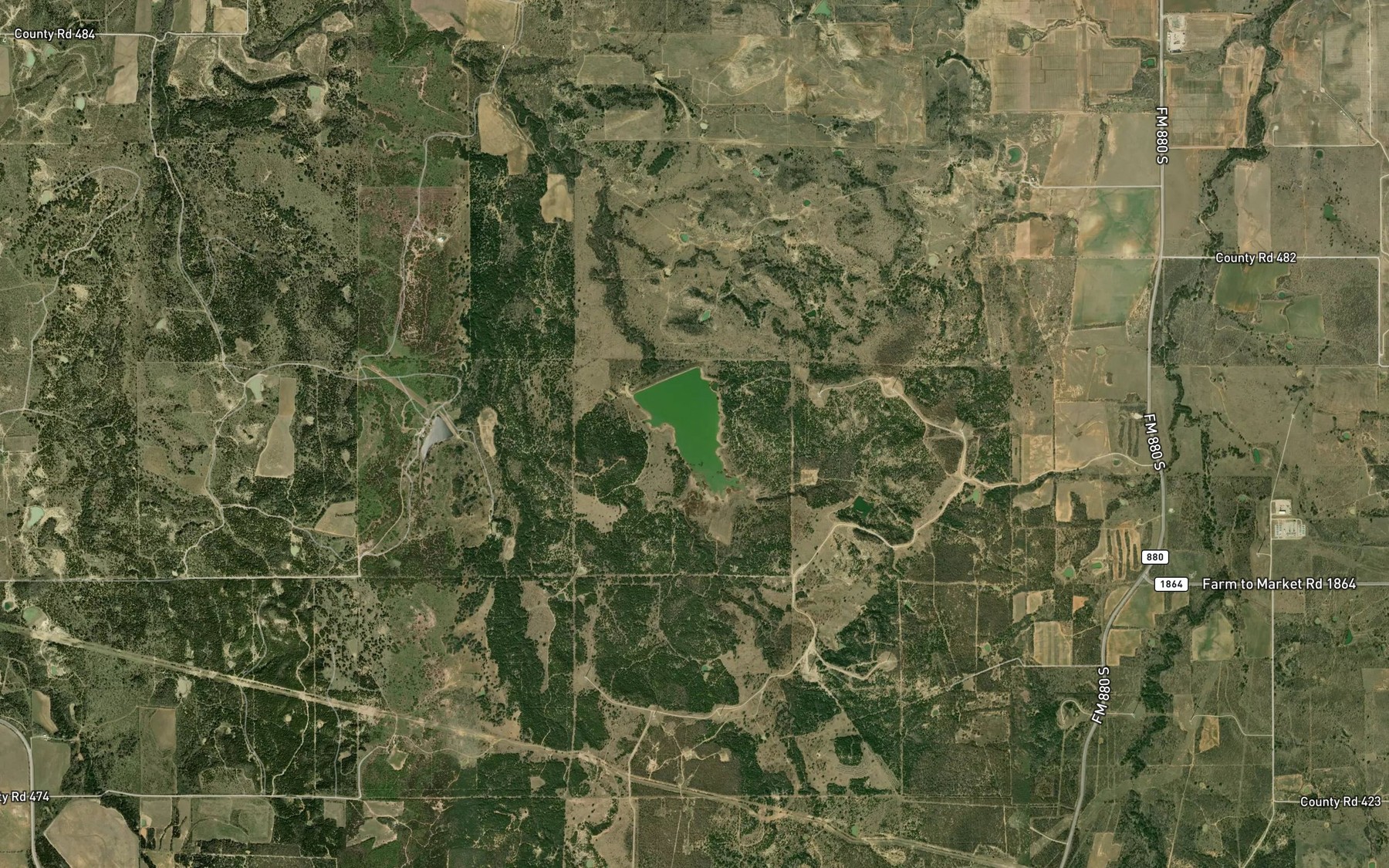 Satellite map of the La Reata Lake