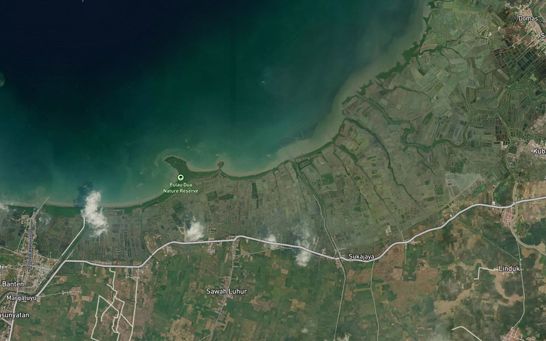 Satellite map of the Kali Weraga