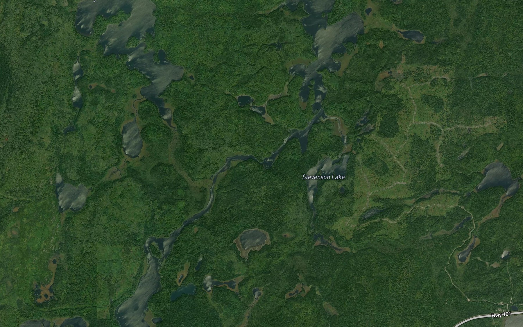 Satellite map of the Seven Mile Rapids