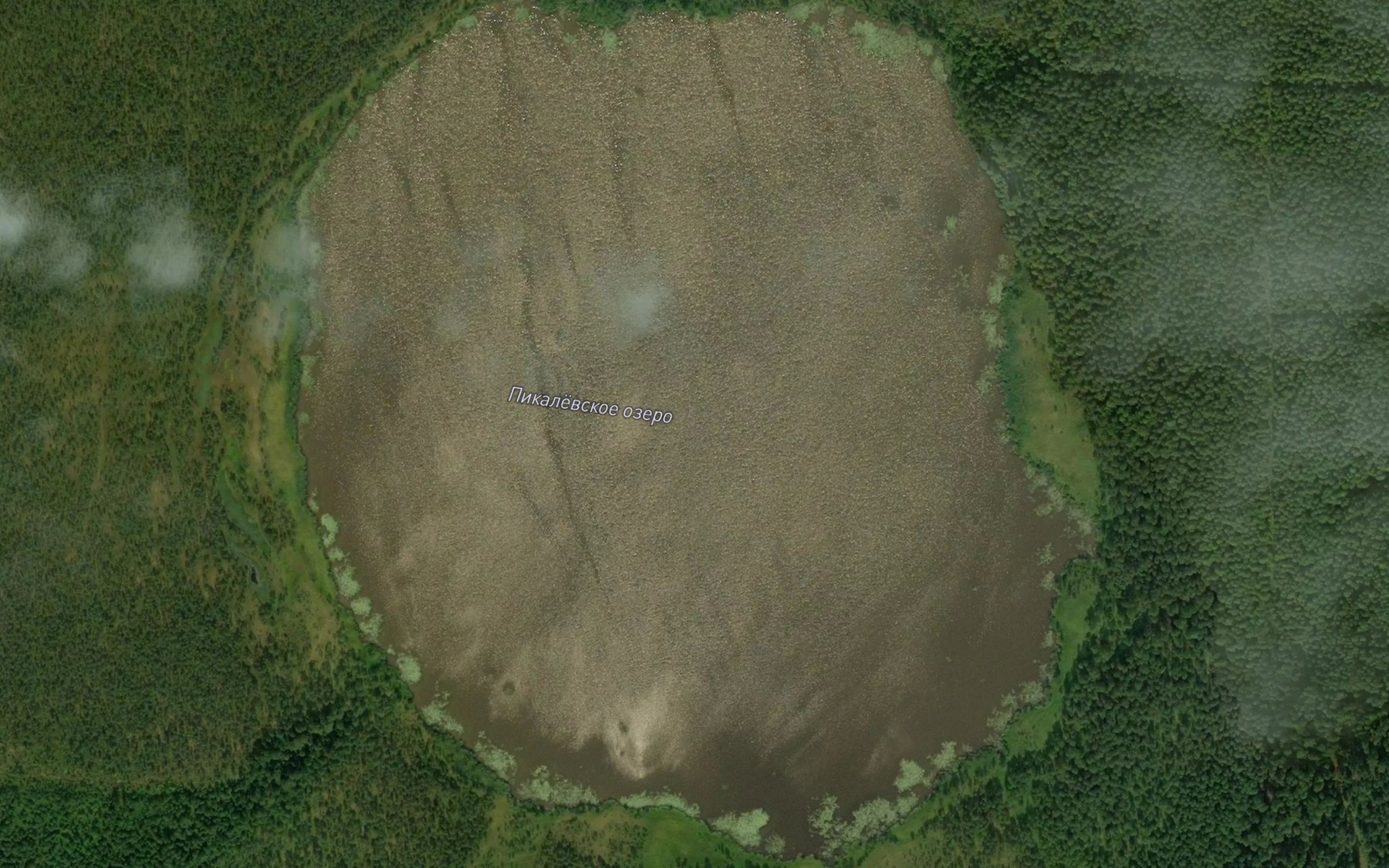 Satellite map of the Ozero Pikalevskoye