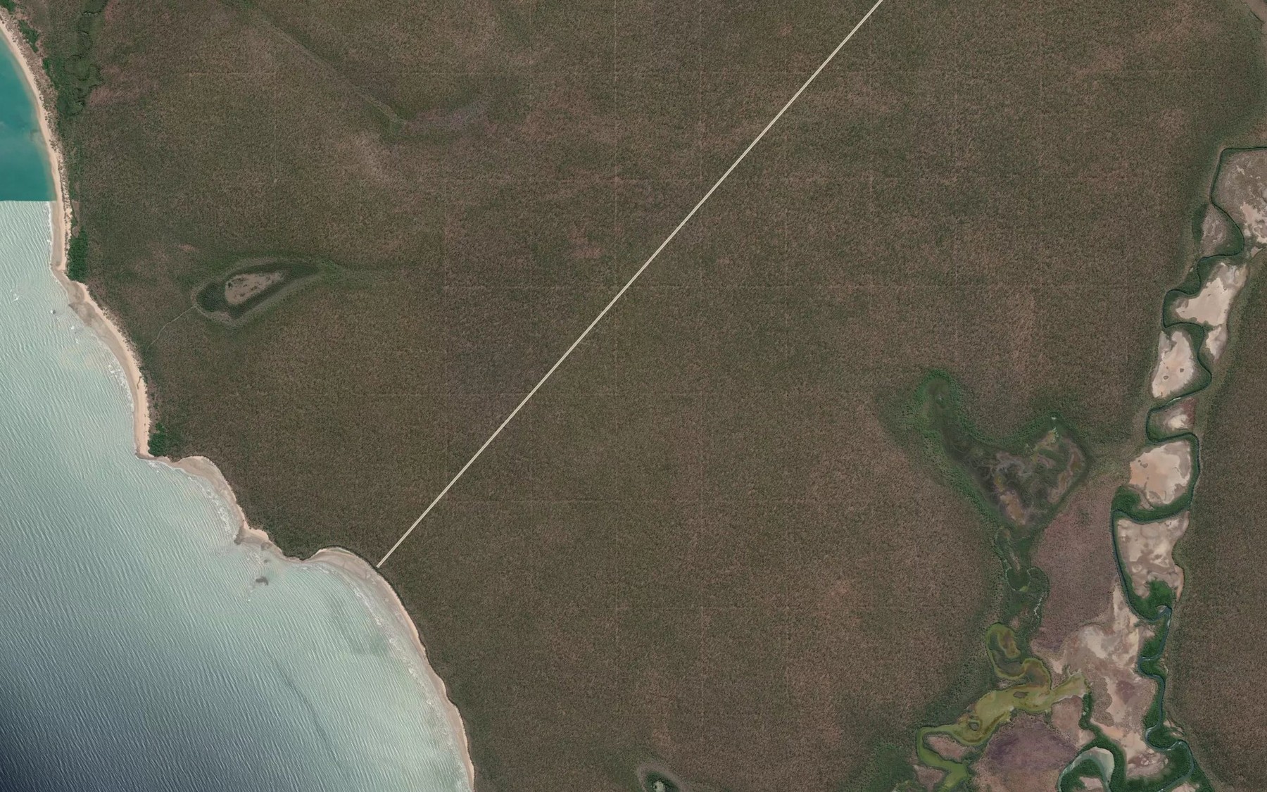 Satellite map of the Ina Creek