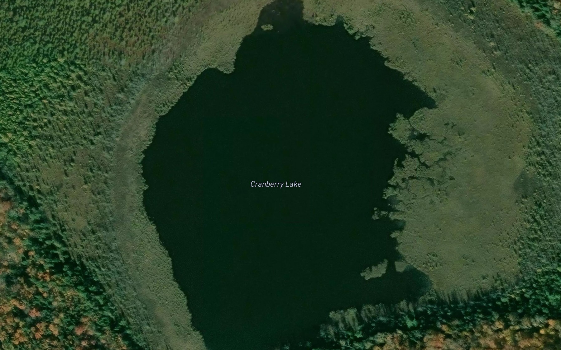 Satellite map of the Cranberry Lake