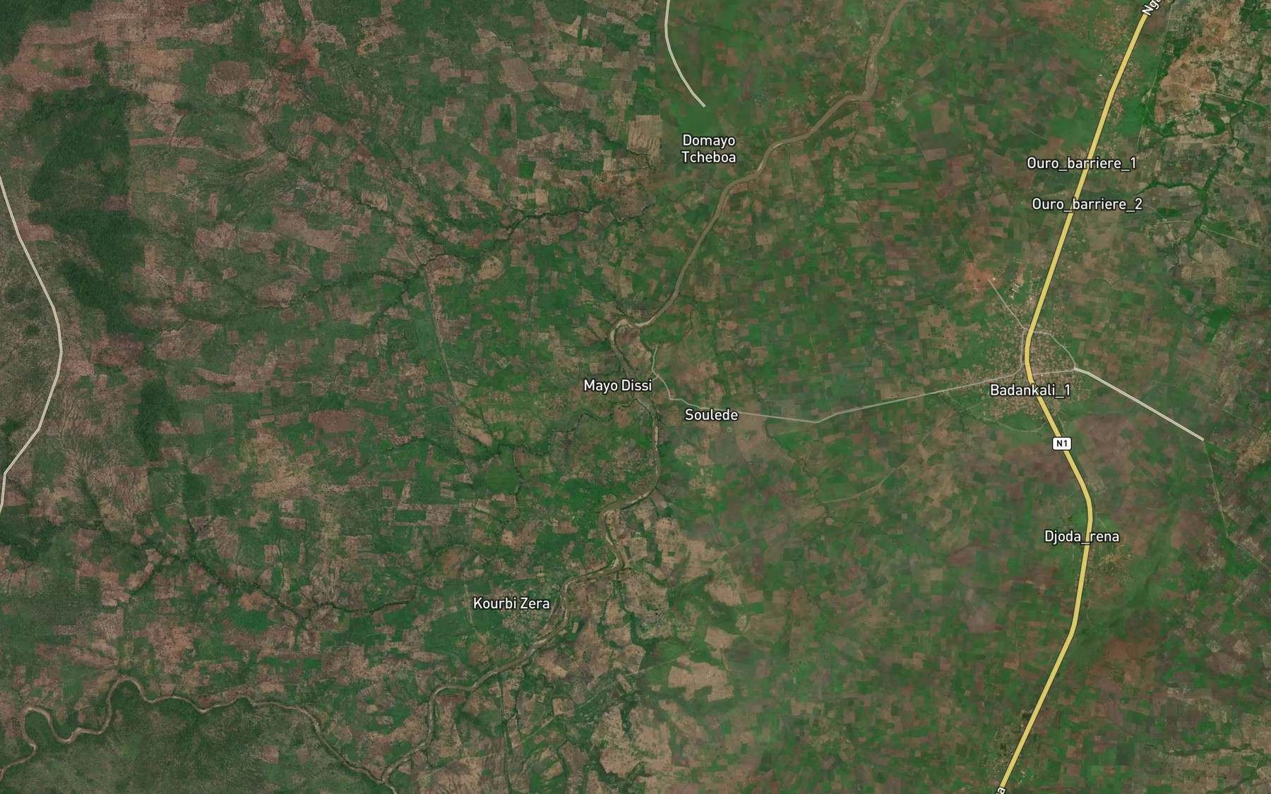 Satellite map of the Mayo Dize