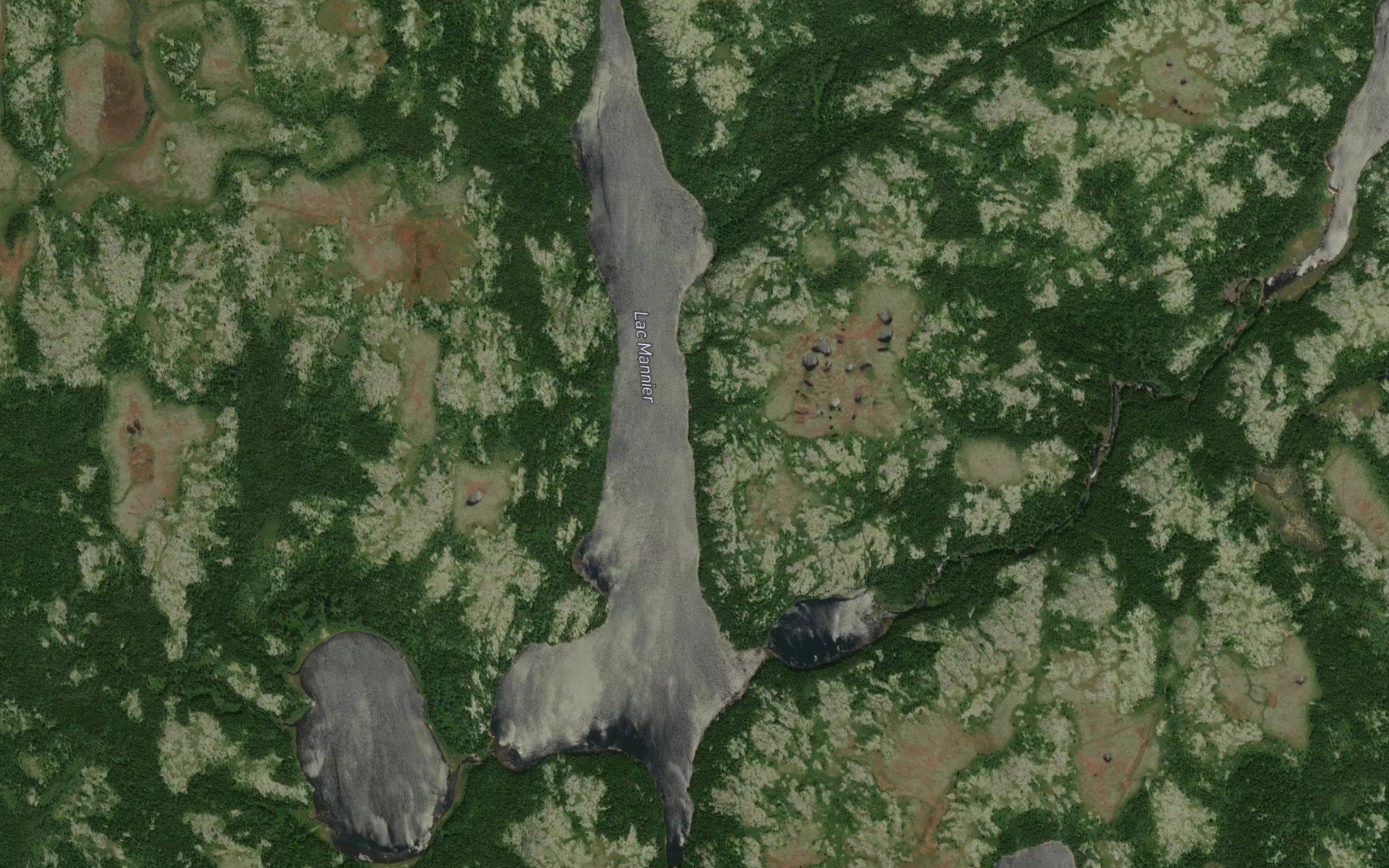Satellite map of the Lac Mannier