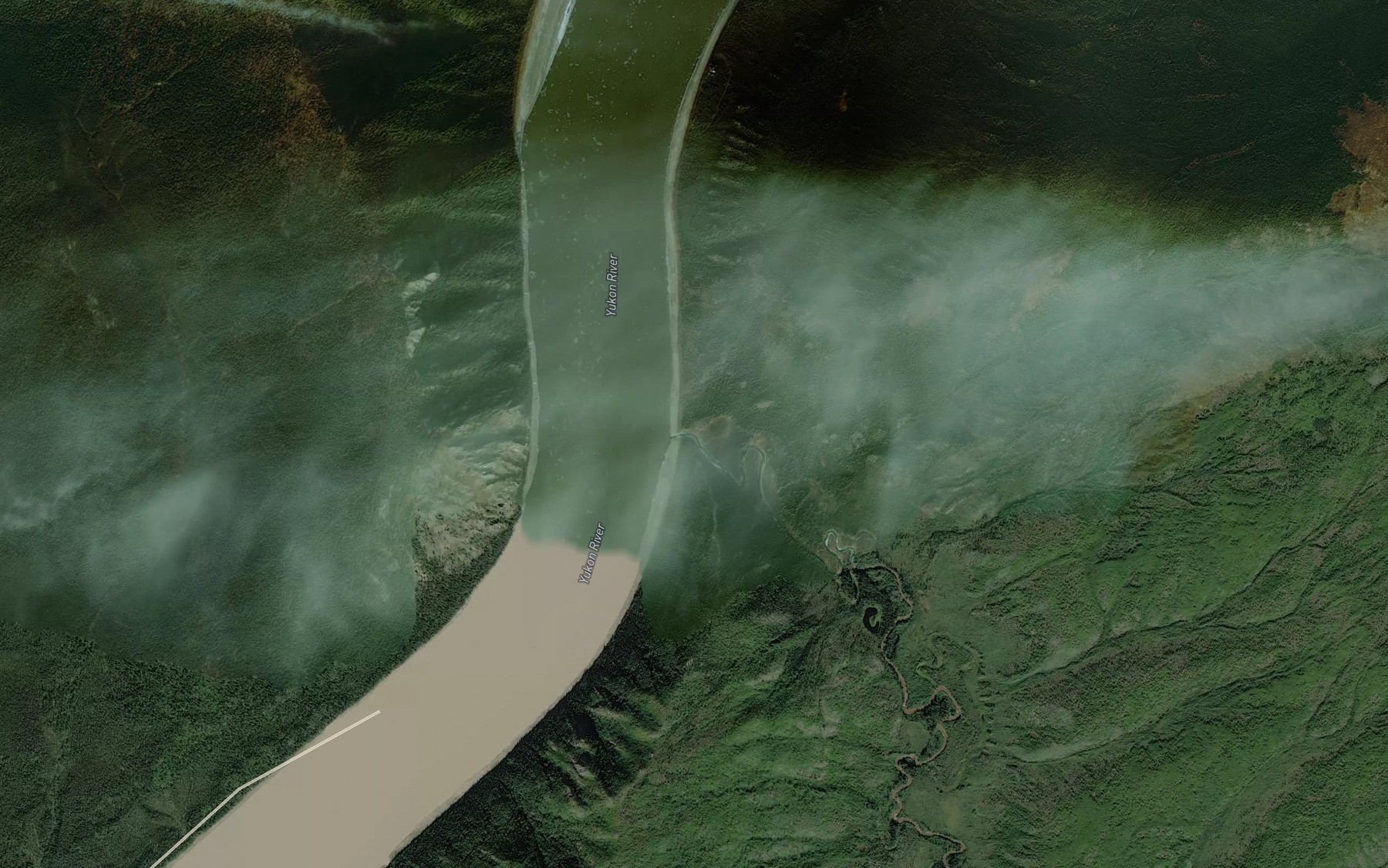 Satellite map of the Stevens Creek