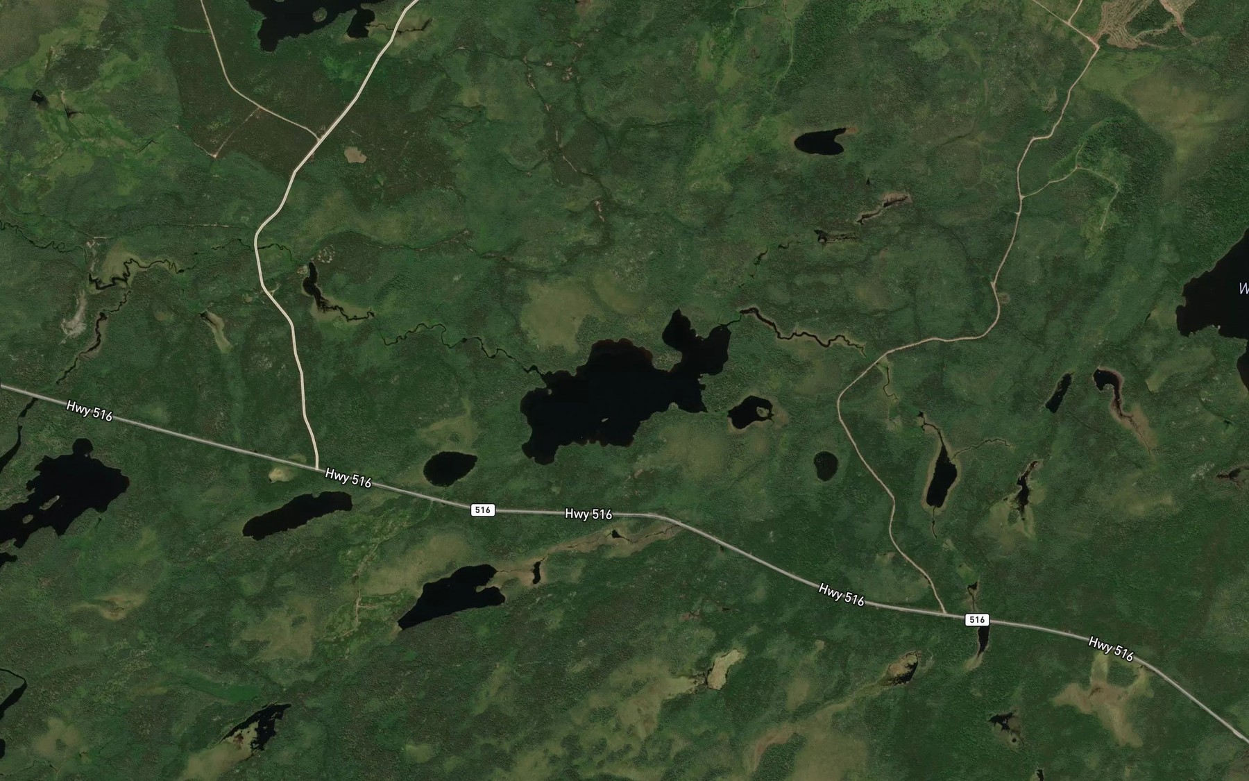 Satellite map of the Exploration Lake