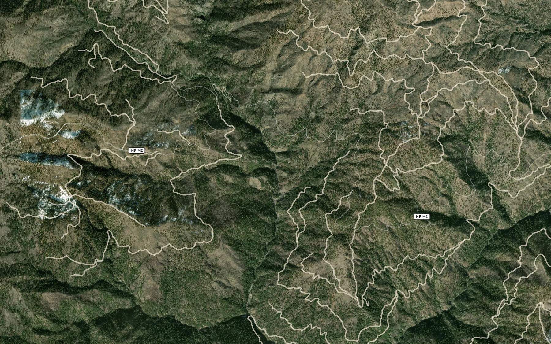 Satellite map of the Croney Creek