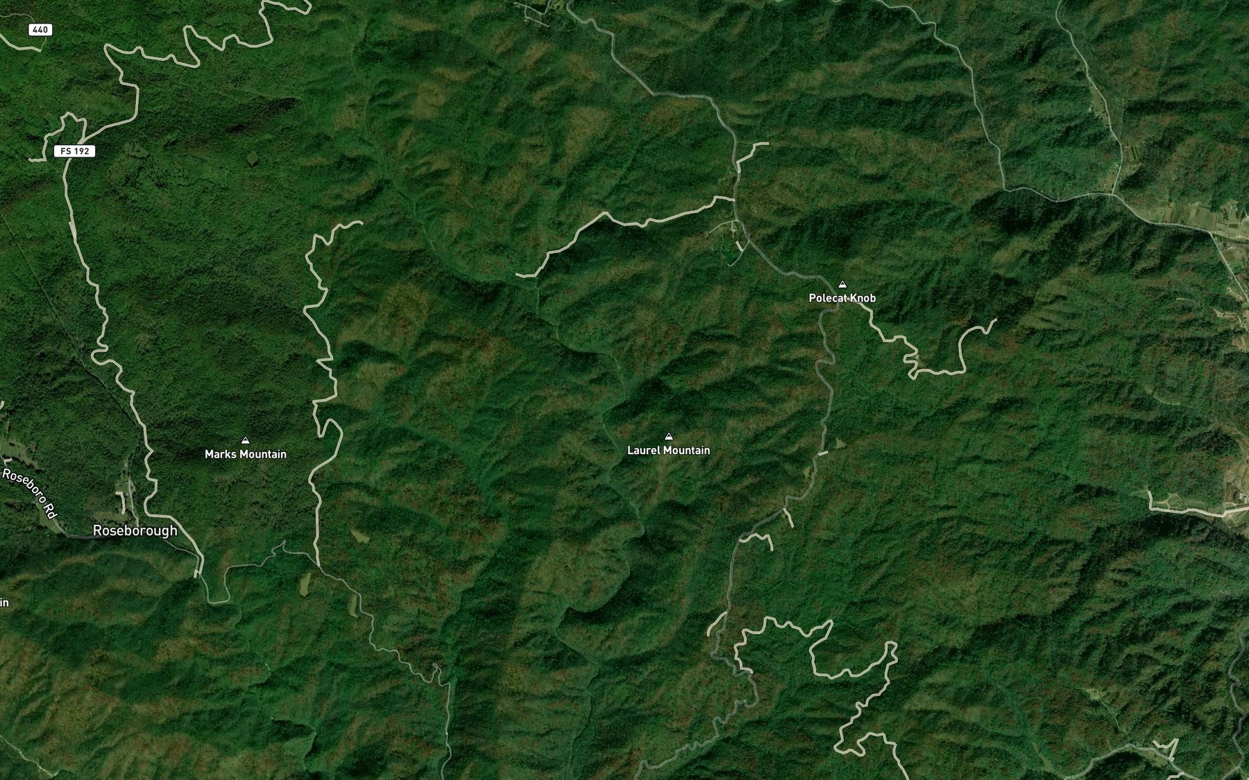 Satellite map of the Turkey Branch