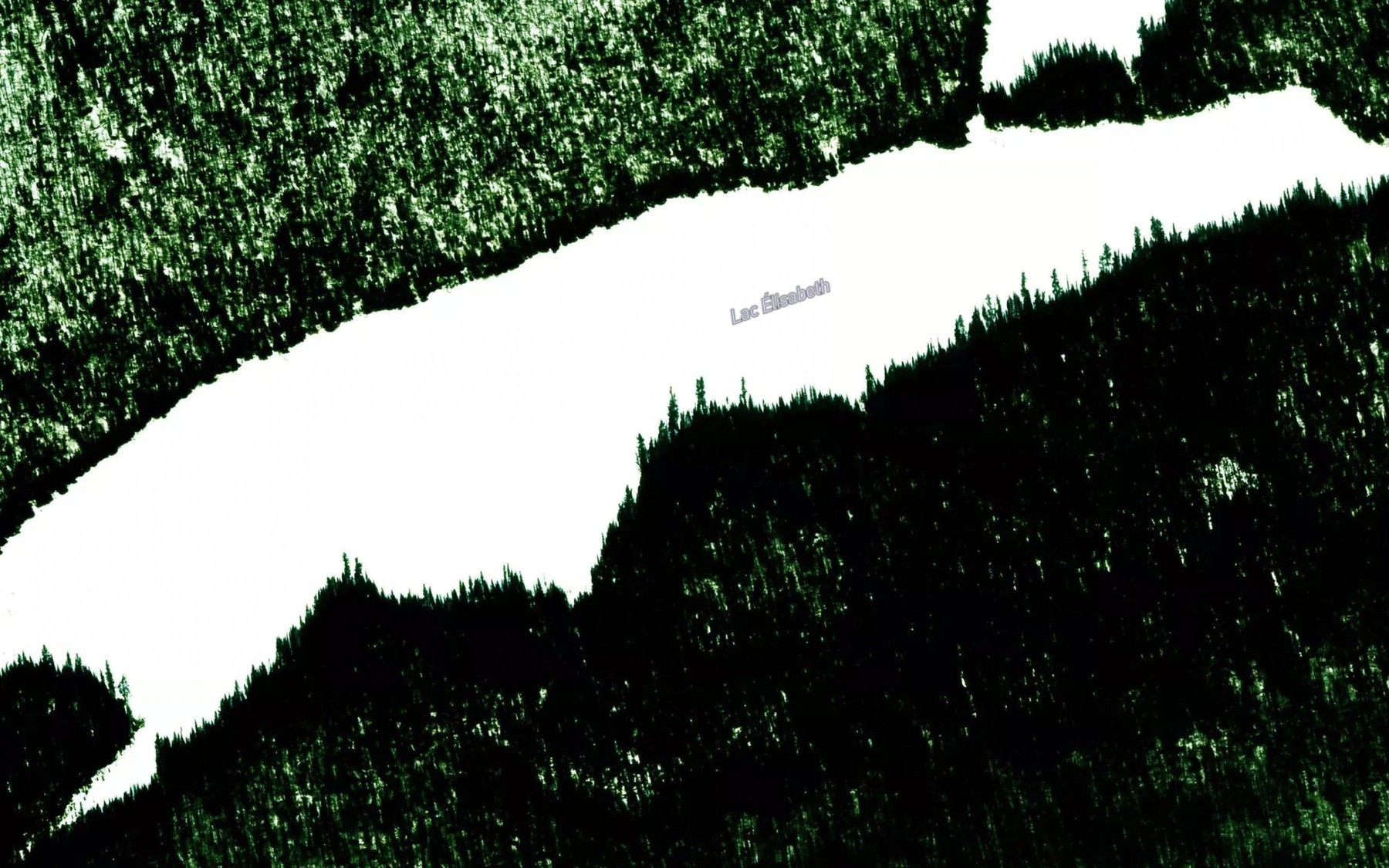 Satellite map of the Lac Elisabeth