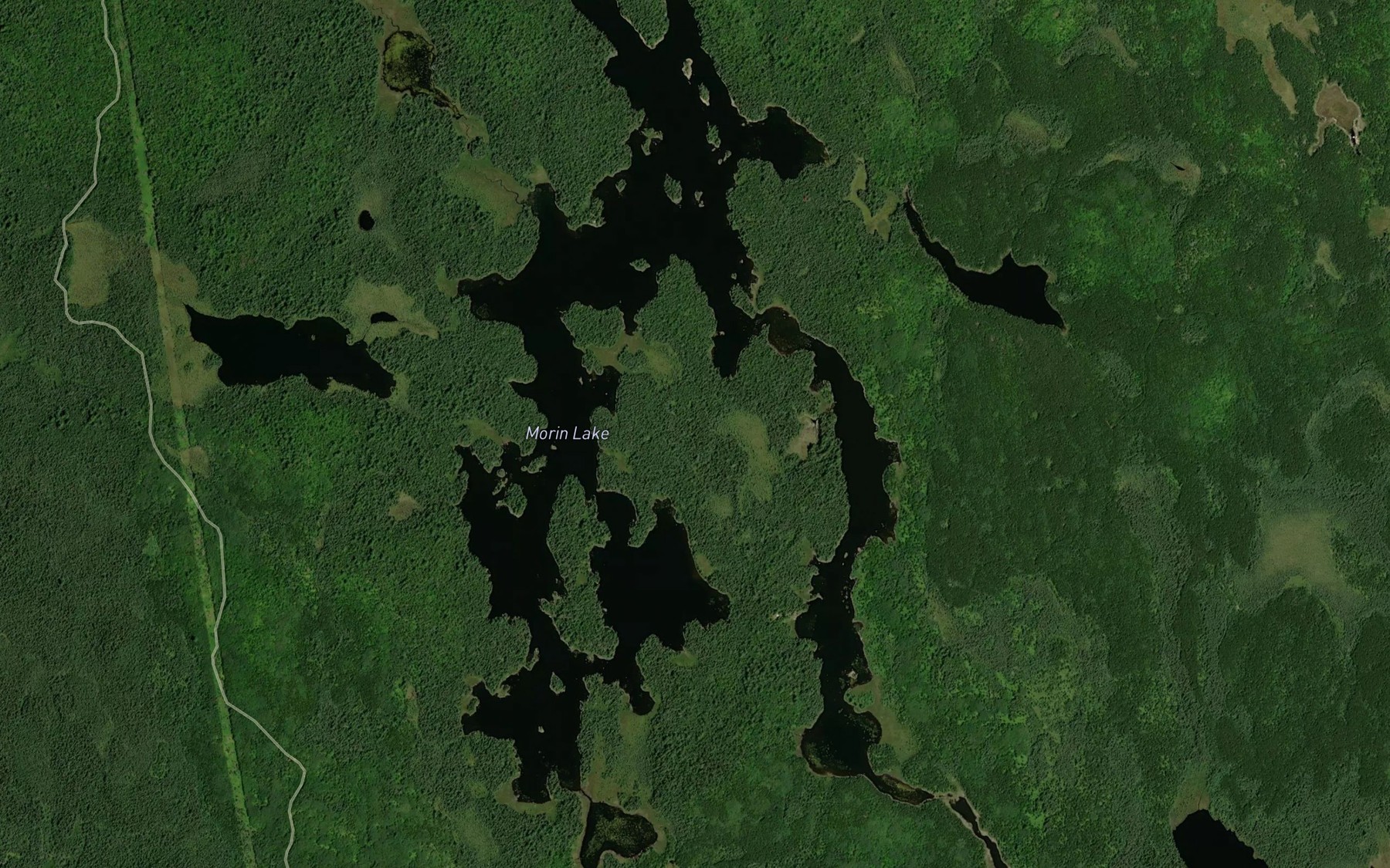 Satellite map of the Morin Lake