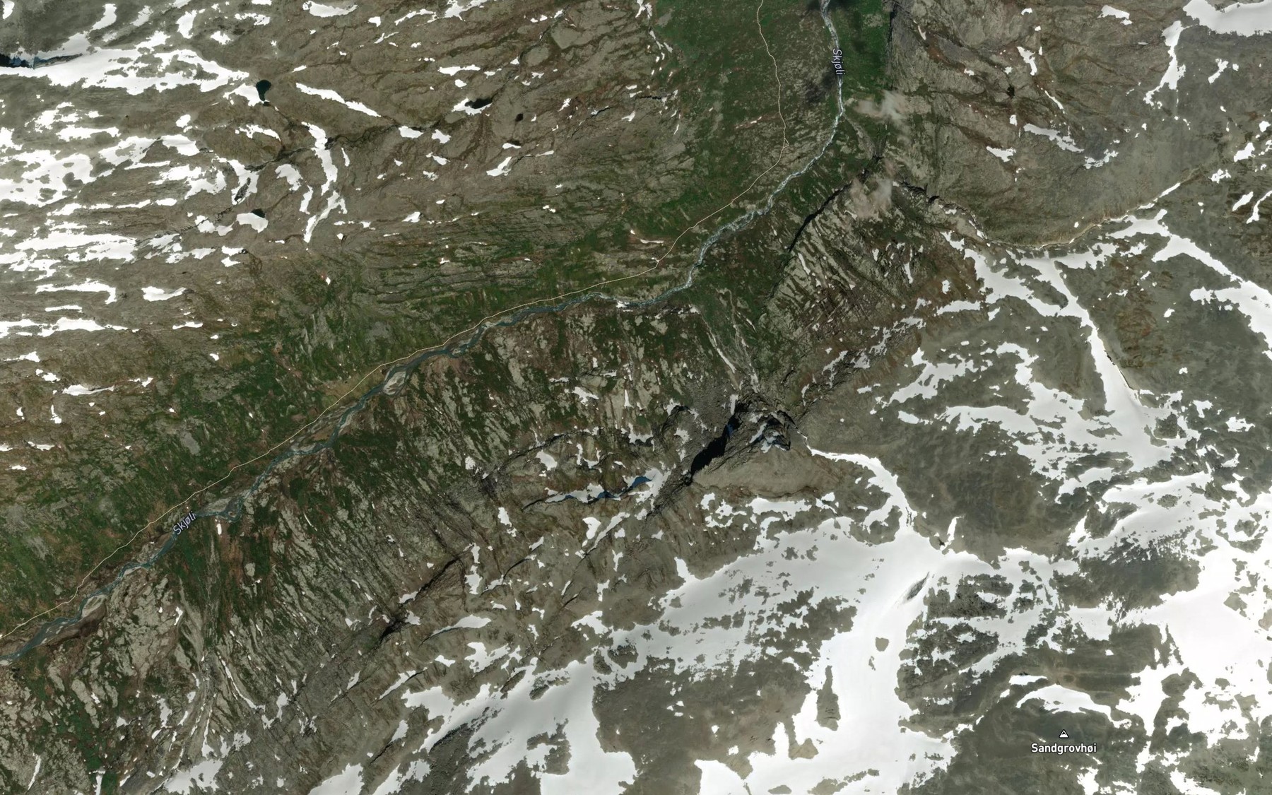 Satellite map of the Pallgrovi