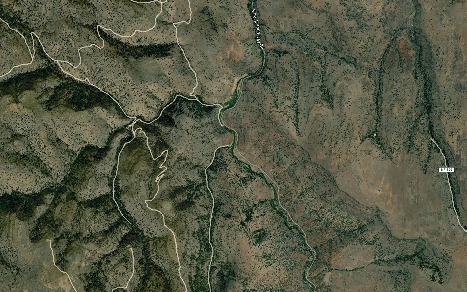 Satellite map of the Martin Creek