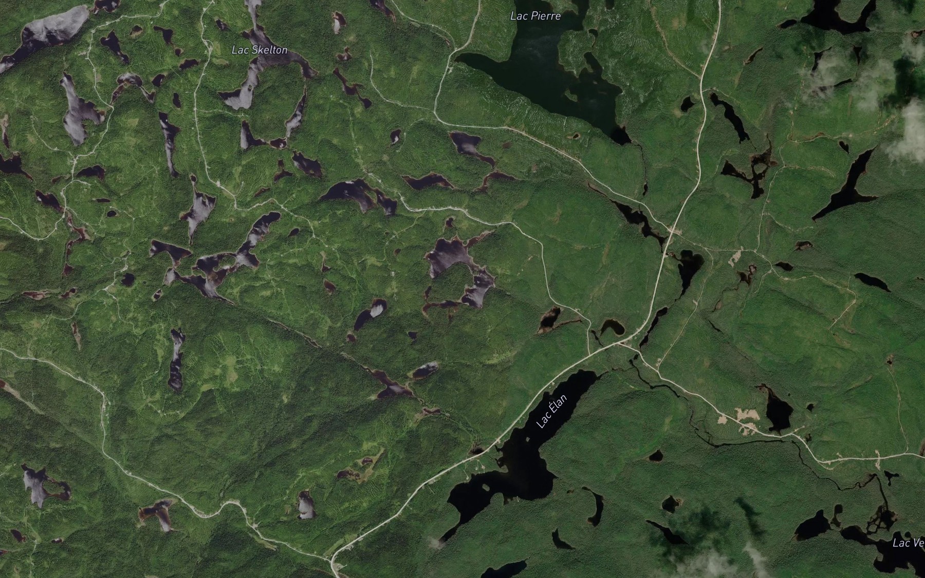 Satellite map of the Lac Ovila
