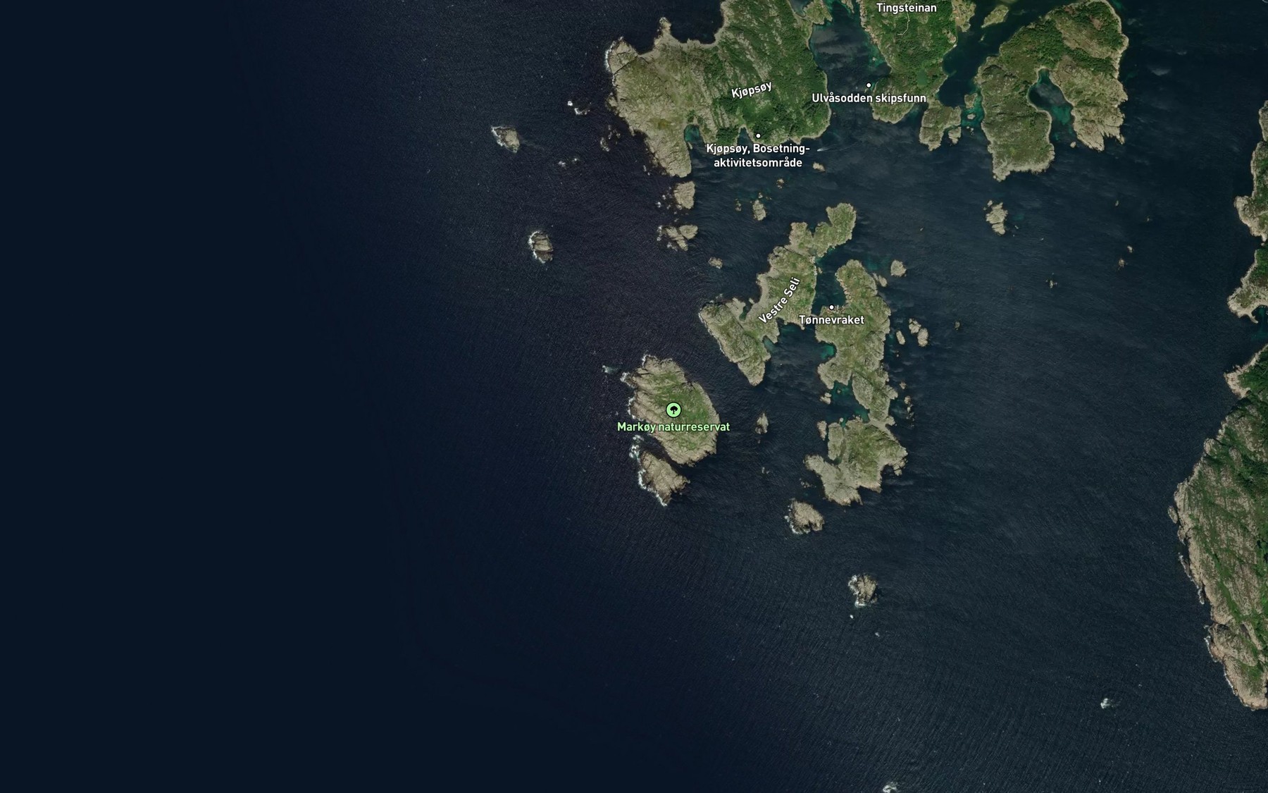 Satellite map of the Hattevika