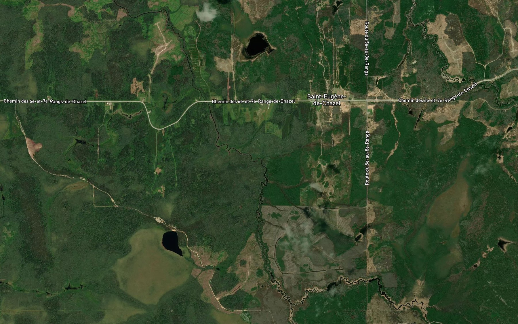 Satellite map of the Branche Bouchard