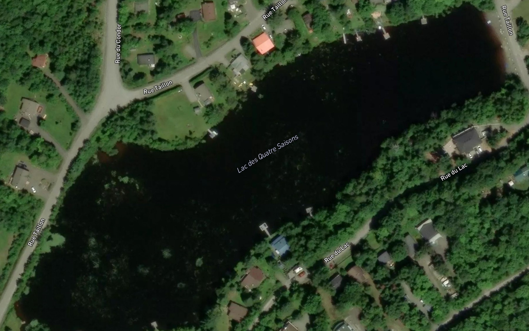 Satellite map of the Lac des Quatre Saisons