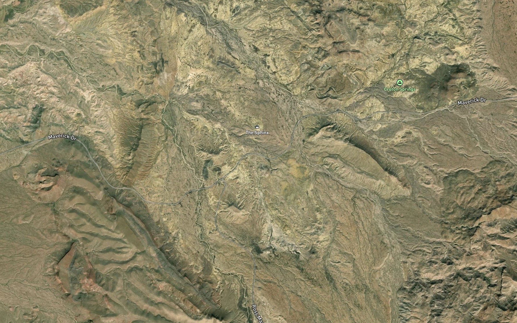 Satellite map of the Gano Springs
