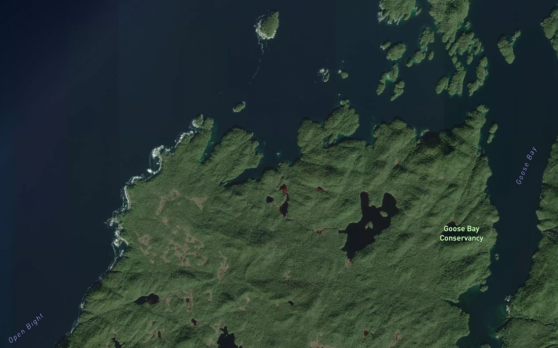 Satellite map of the Mynnti Creek