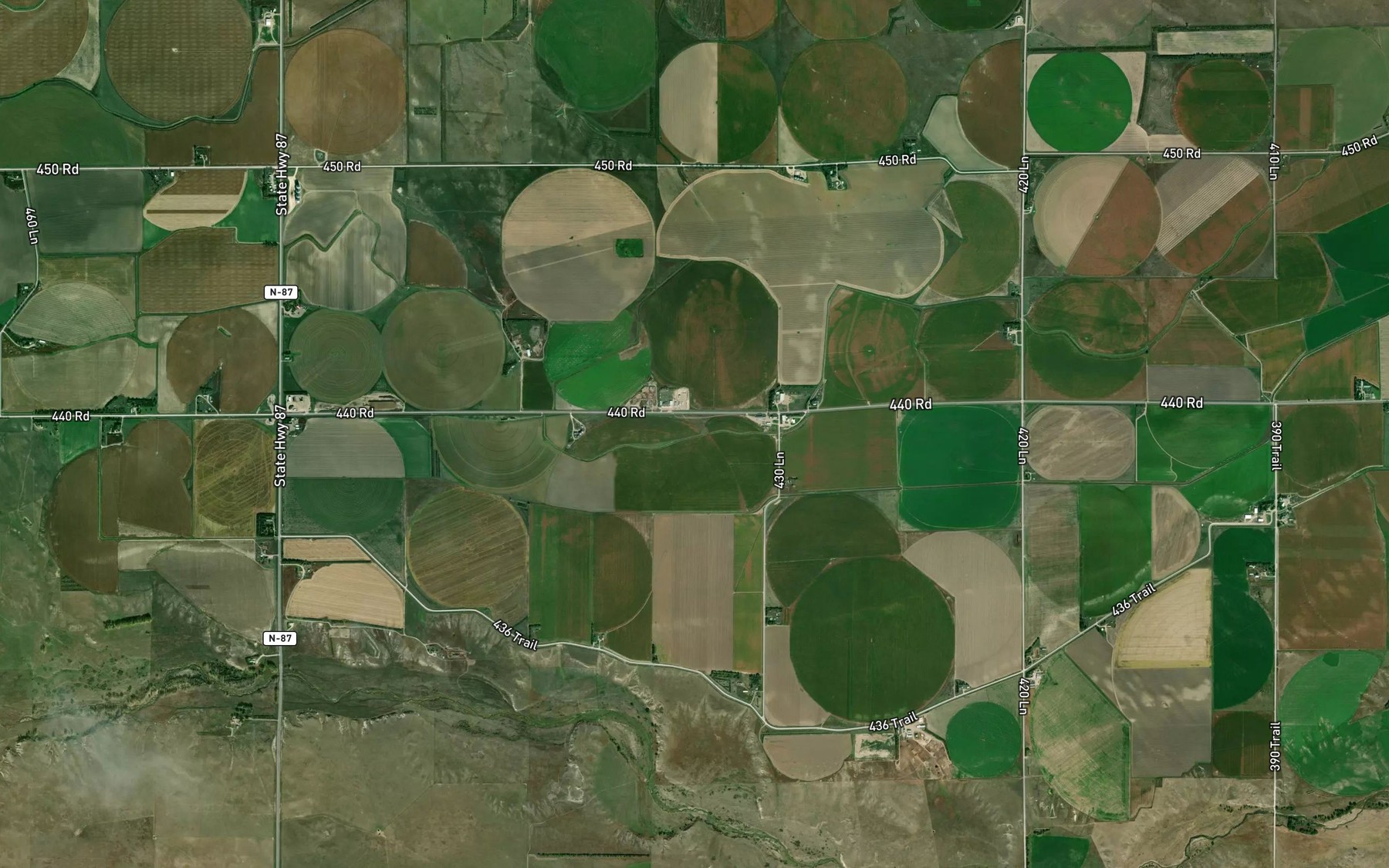 Satellite map of the Peters Lateral