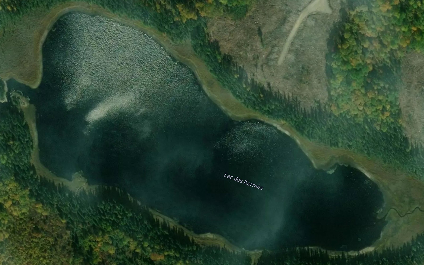 Satellite map of the Lac des Kermes