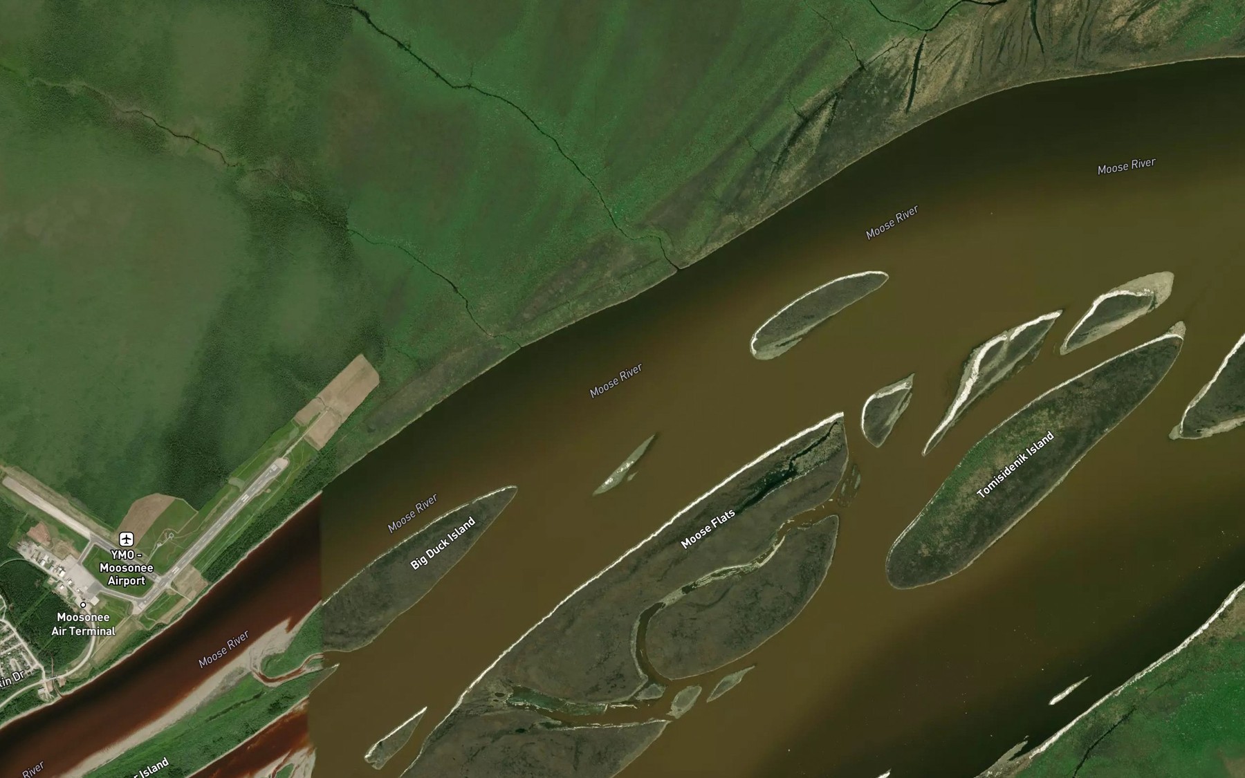 Satellite map of the Little Nicholson Creek