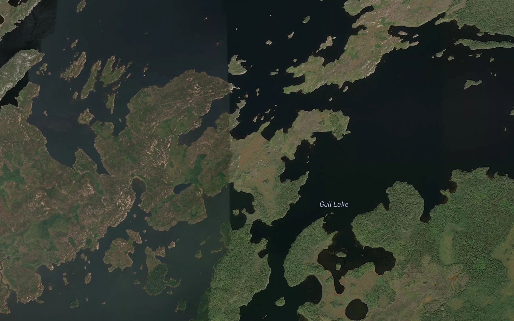 Satellite map of the Gull Lake