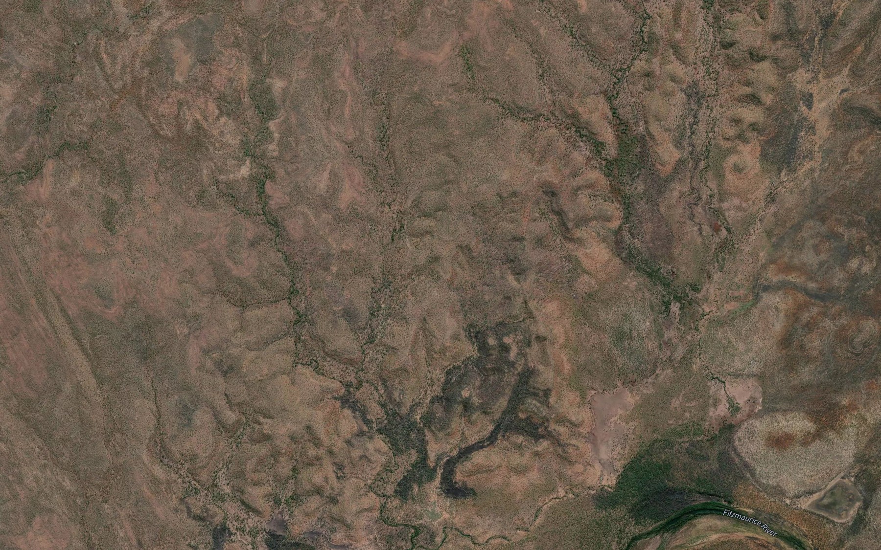 Satellite map of the Alligator Creek