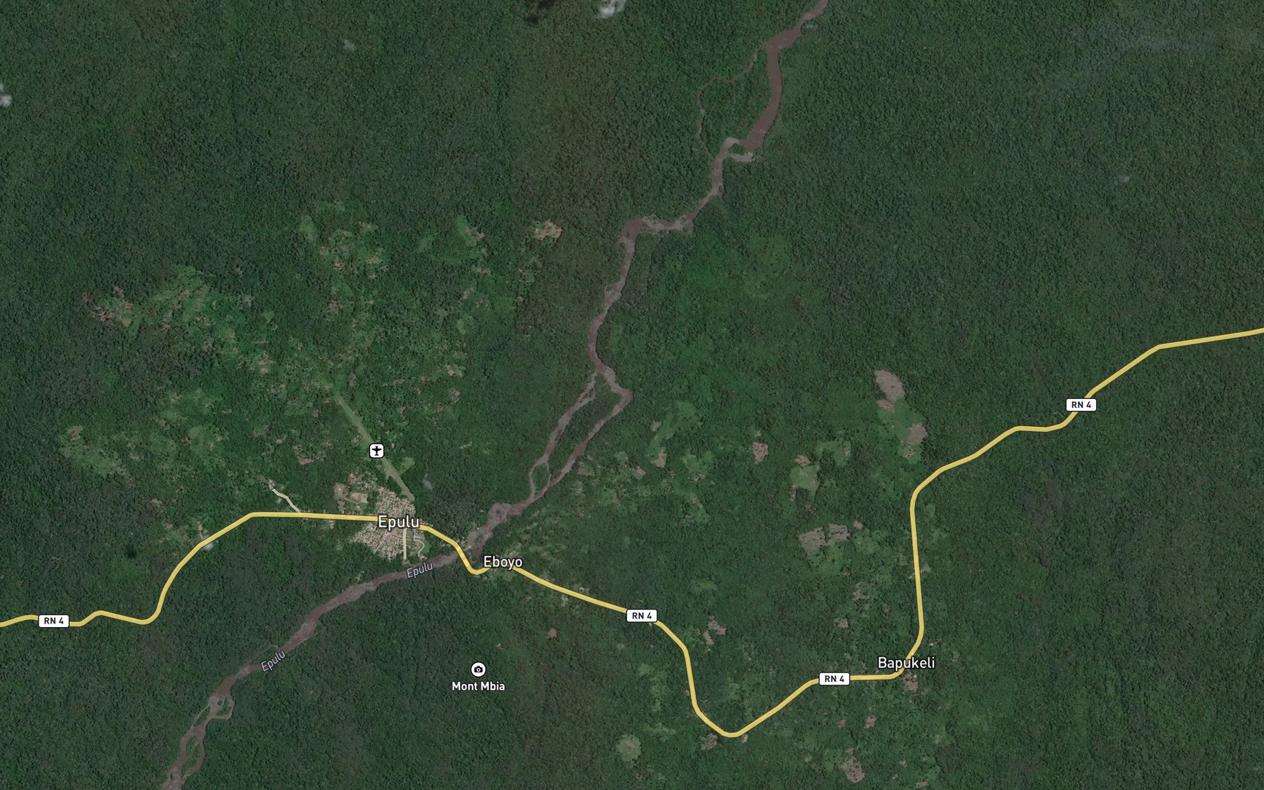 Satellite map of the Pombeli