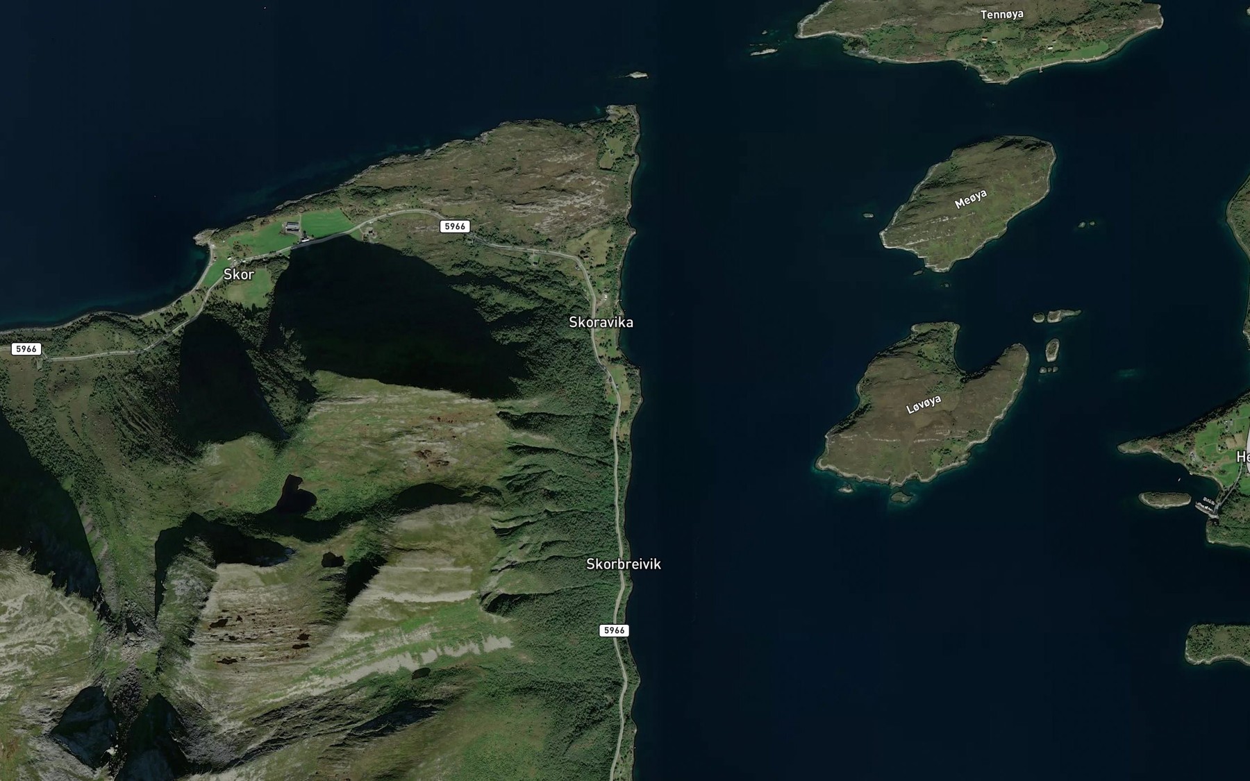 Satellite map of the Skoravika