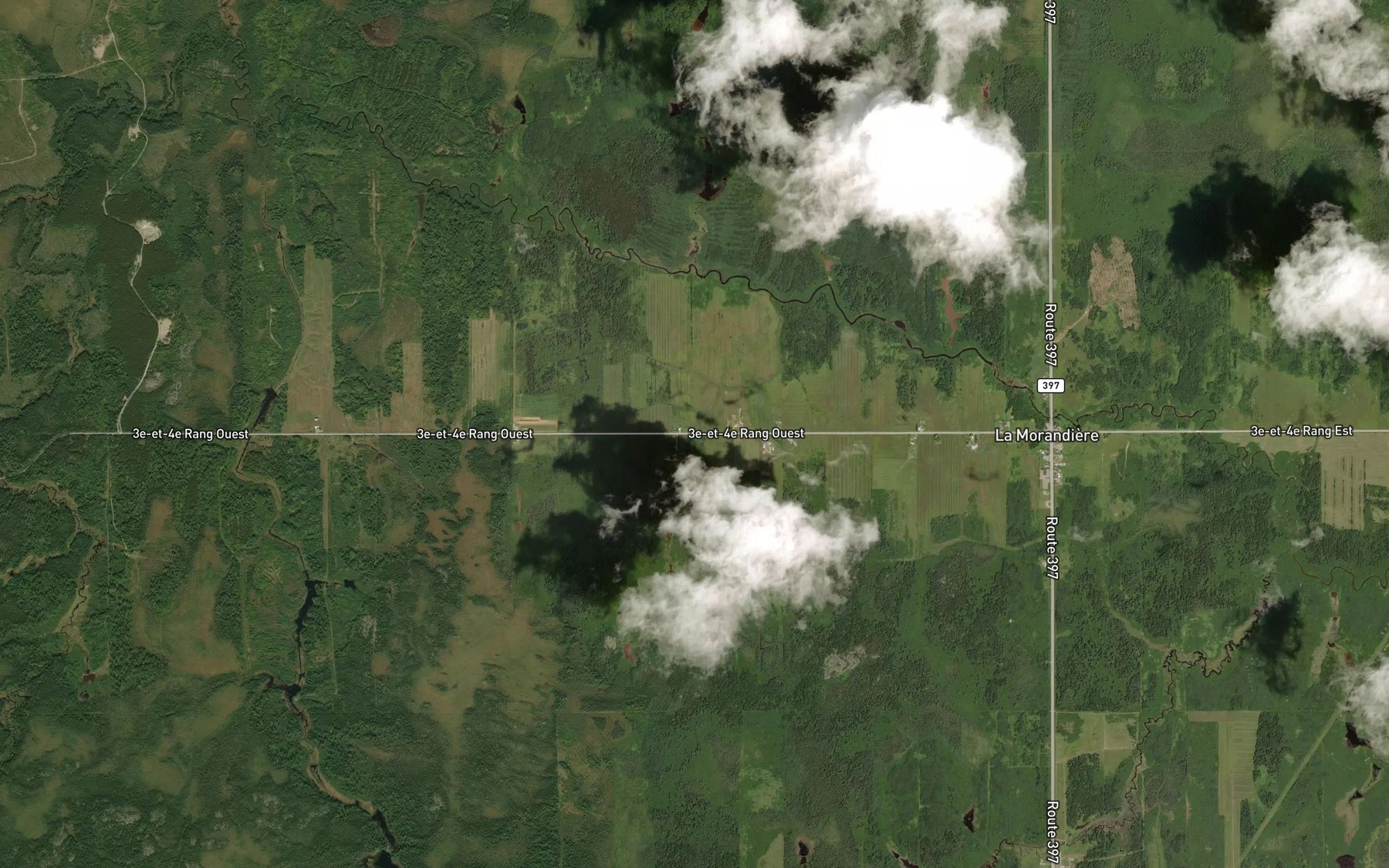 Satellite map of the Ruisseau Gagnon