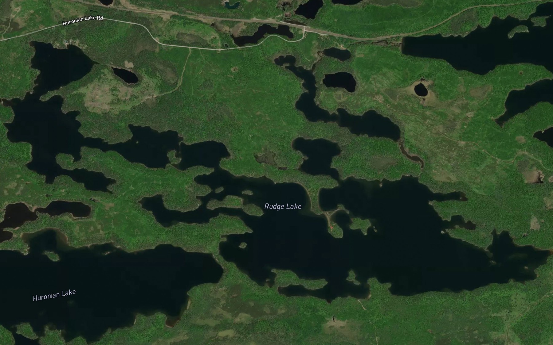 Satellite map of the Rudge Lake