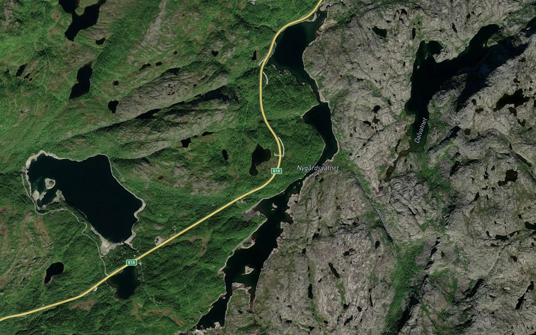 Satellite map of the Saetervatnet