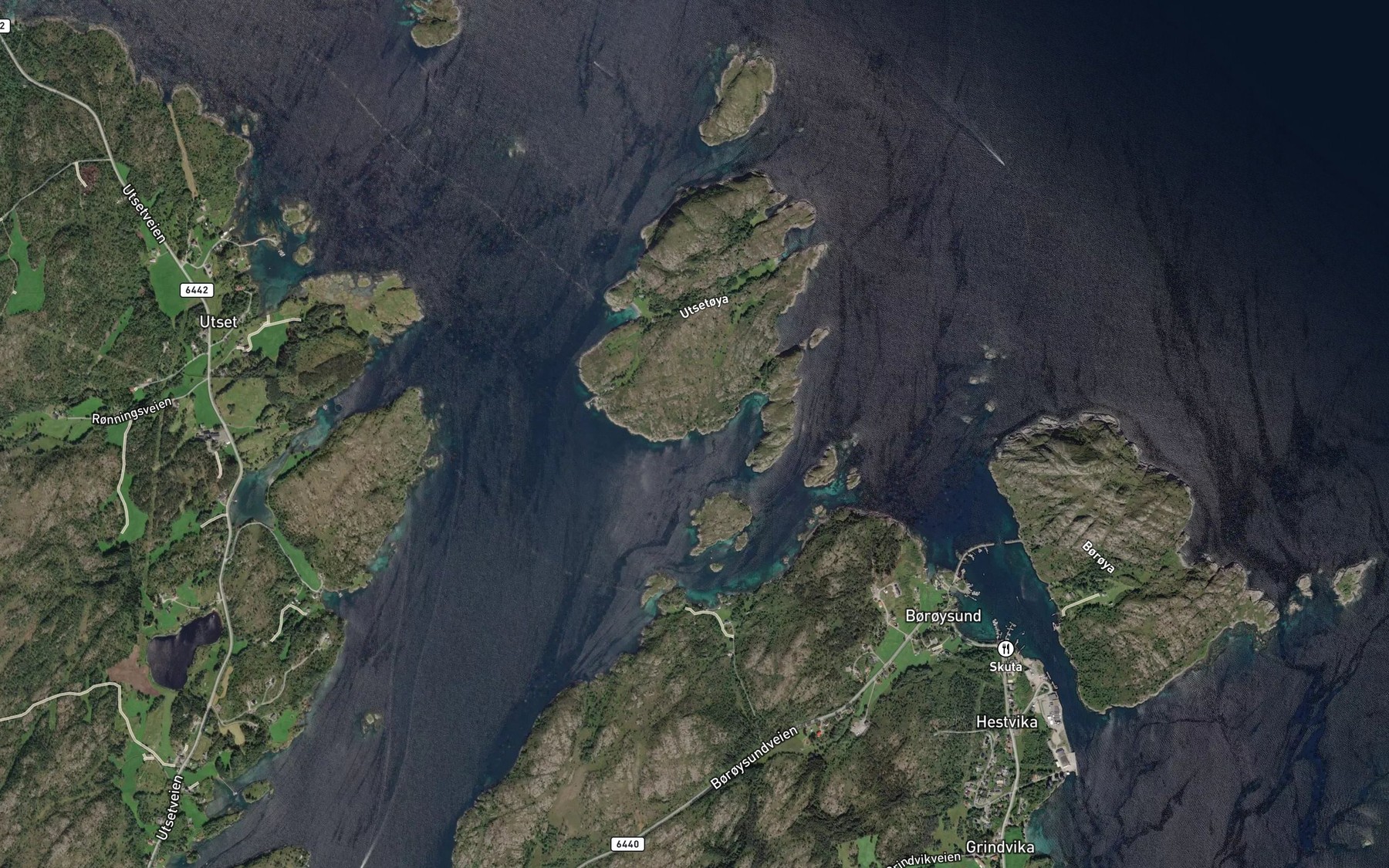 Satellite map of the Postvika