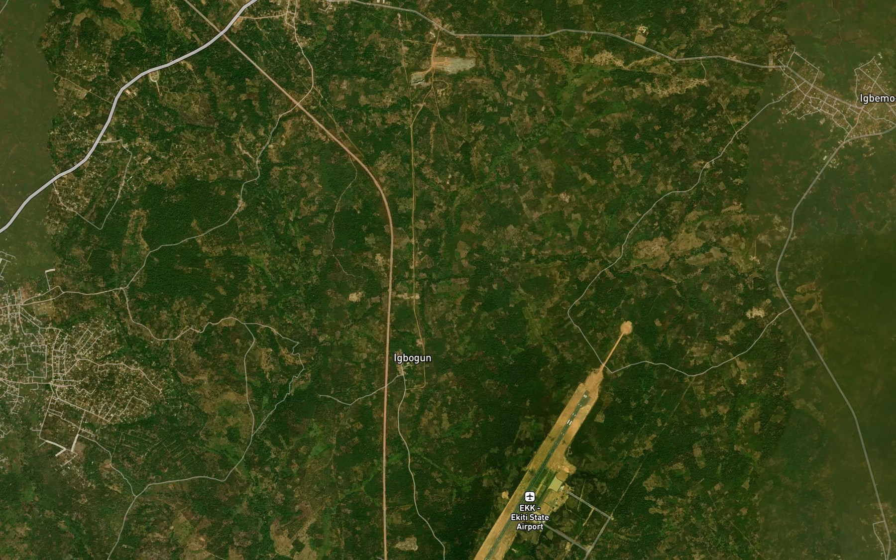 Satellite map of the Airi River