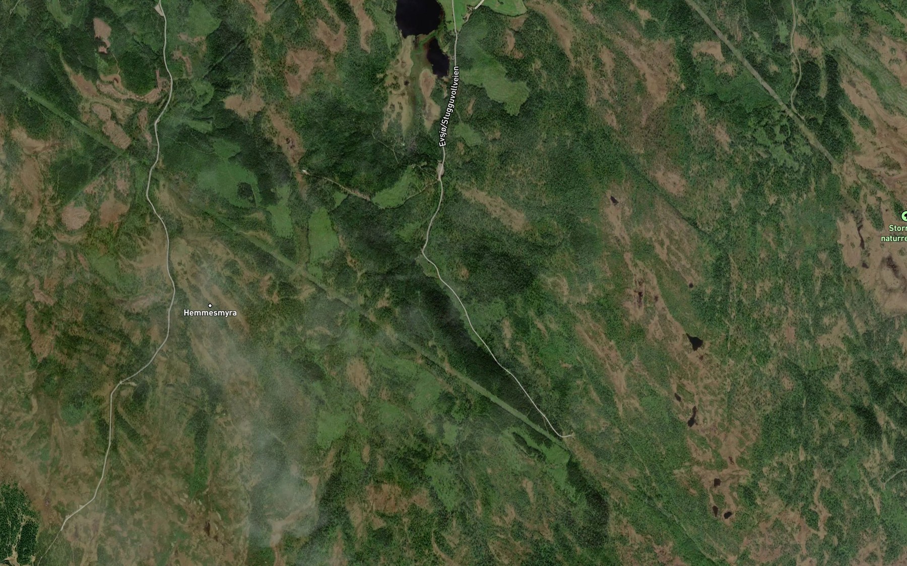 Satellite map of the Litjvollbekken