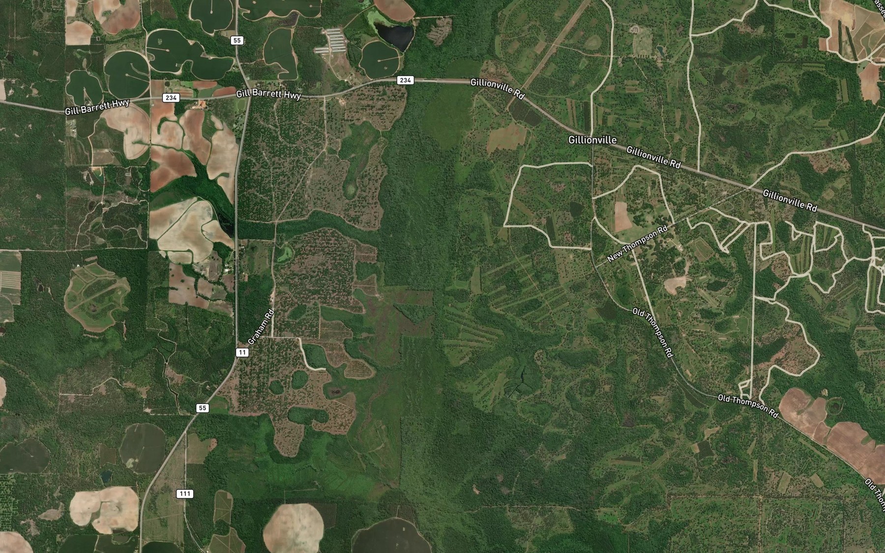 Satellite map of the Horse Lot Branch
