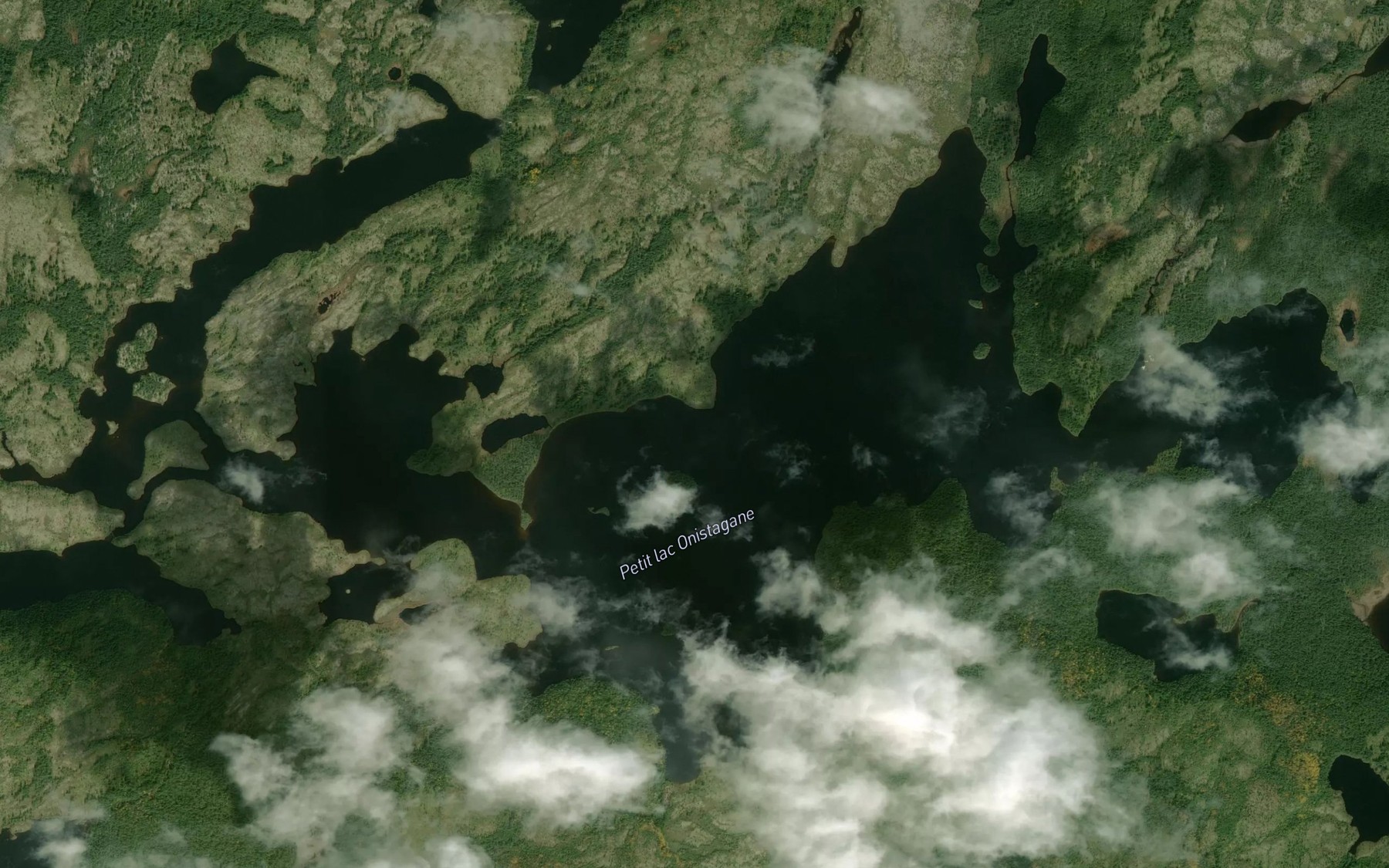 Satellite map of the Petit lac Onistagane