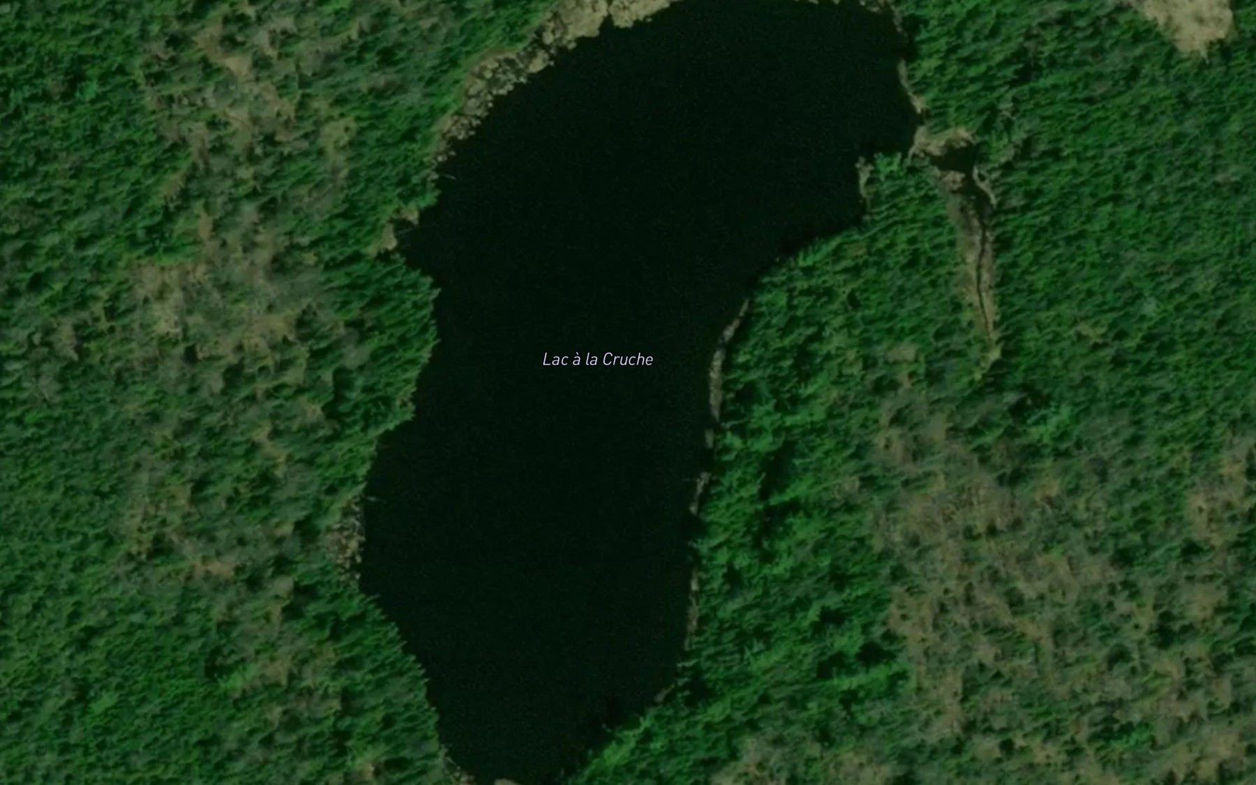 Satellite map of the Lac a la Cruche