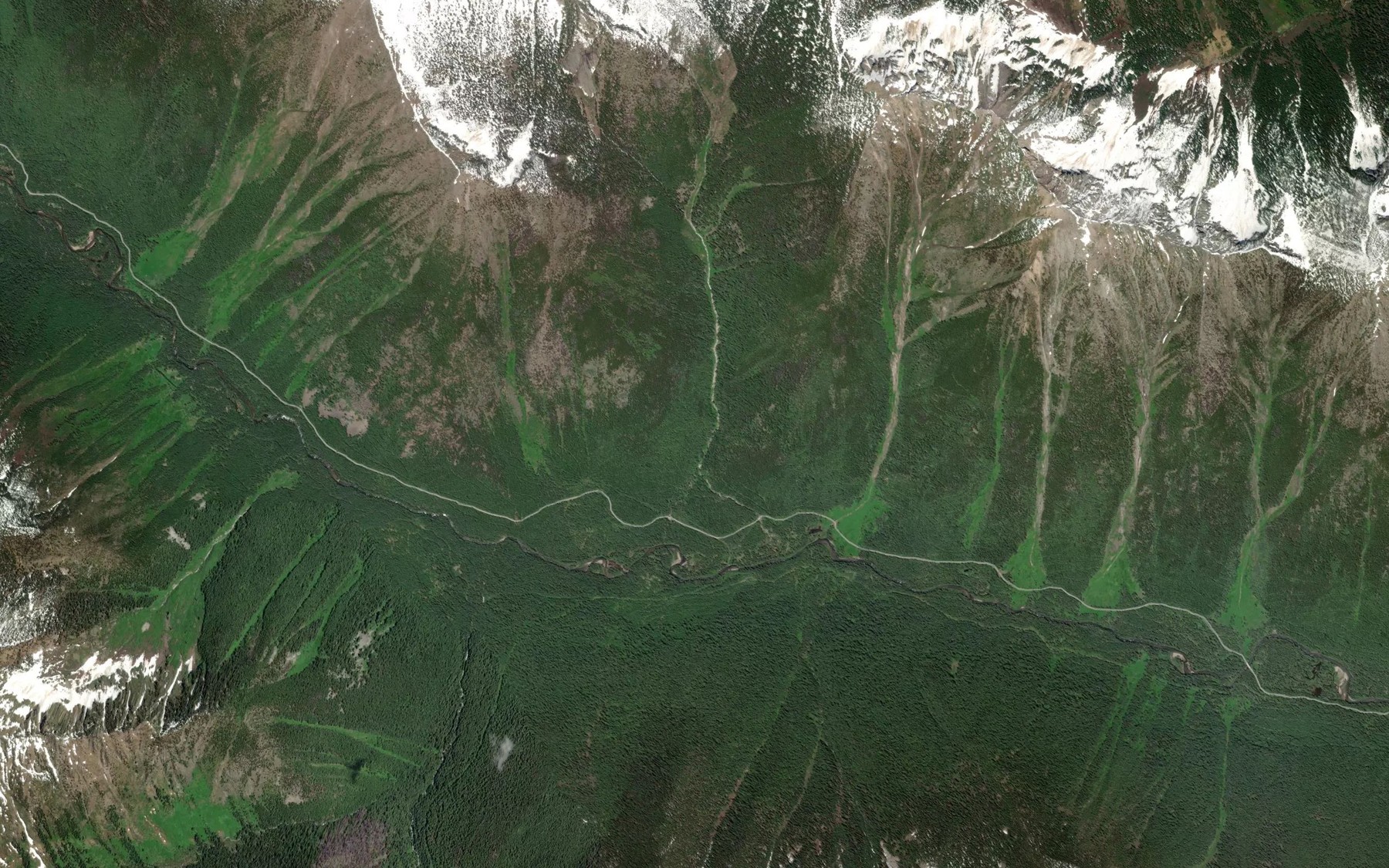 Satellite map of the Office Creek